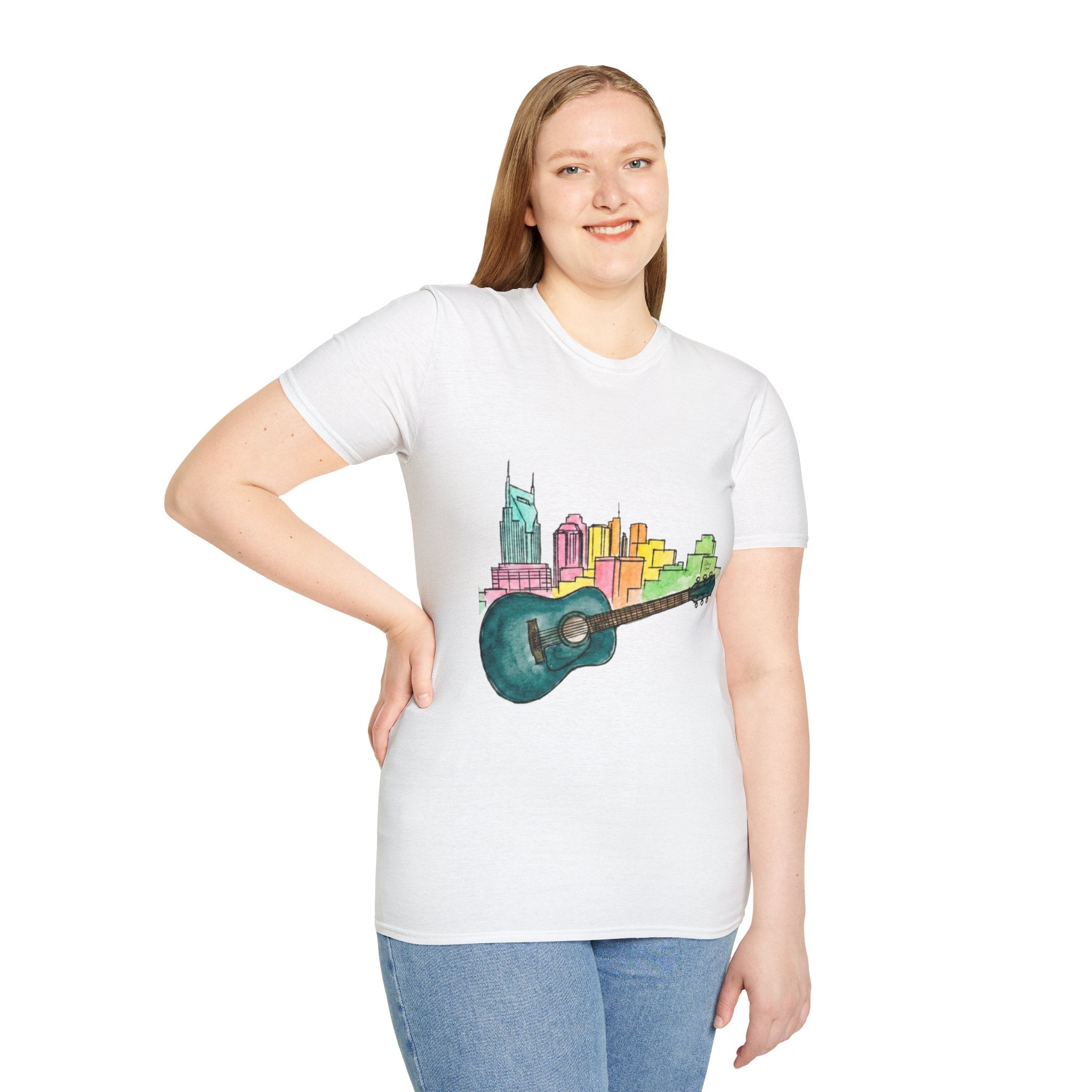 Watercolor MusicCityscape UnisexTee