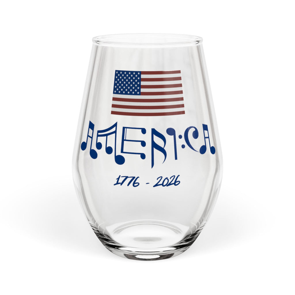 "Classic American Cadence" Stemless Wine Glass