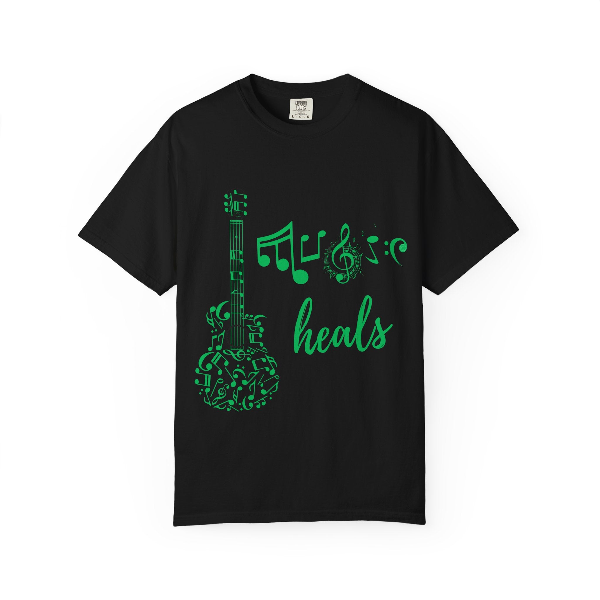 "Music Heals" Graphic Tee - Green