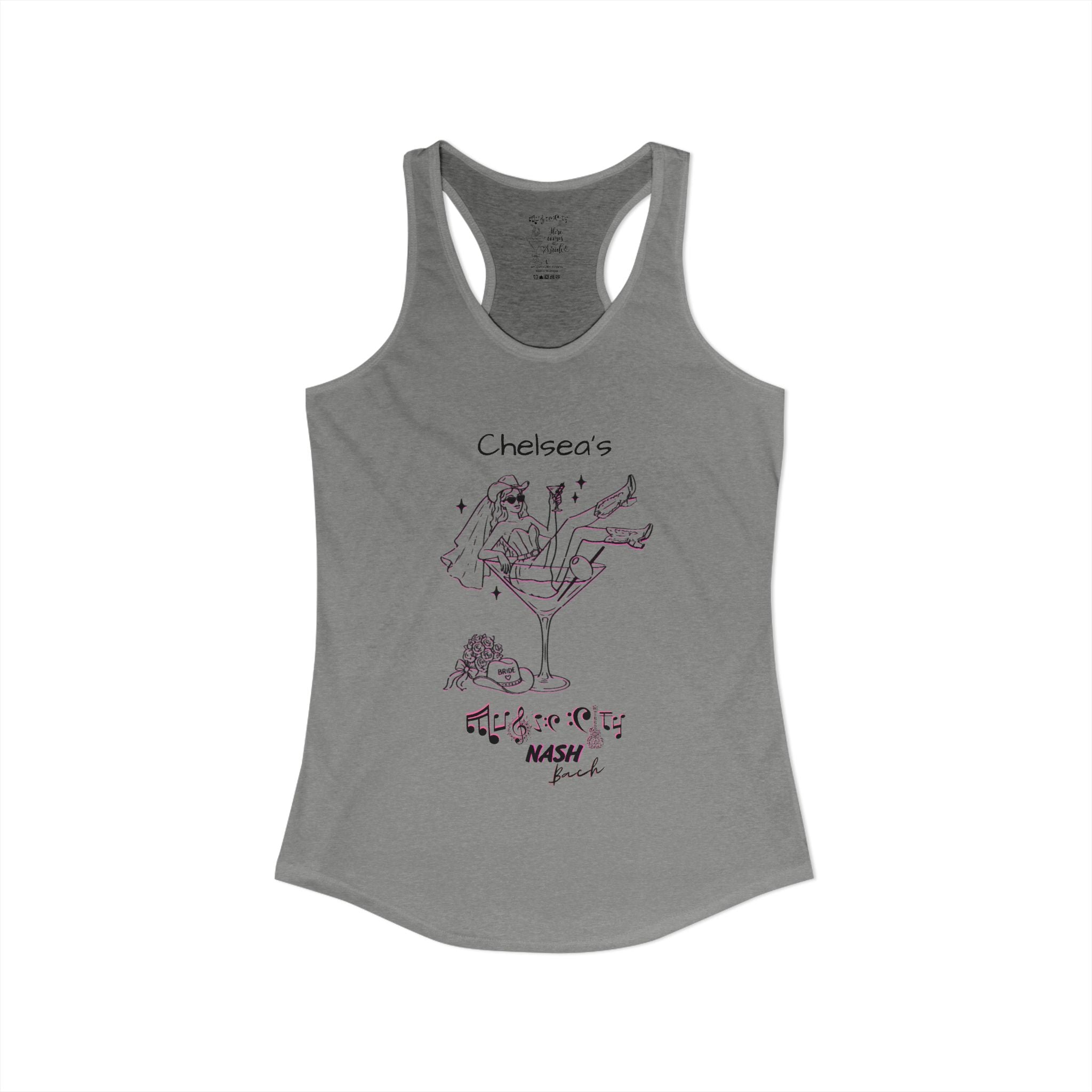 Personalized "Music City Bride Tribe Nash Bach" Racerback Tank - Bachelorette Weekend Wear