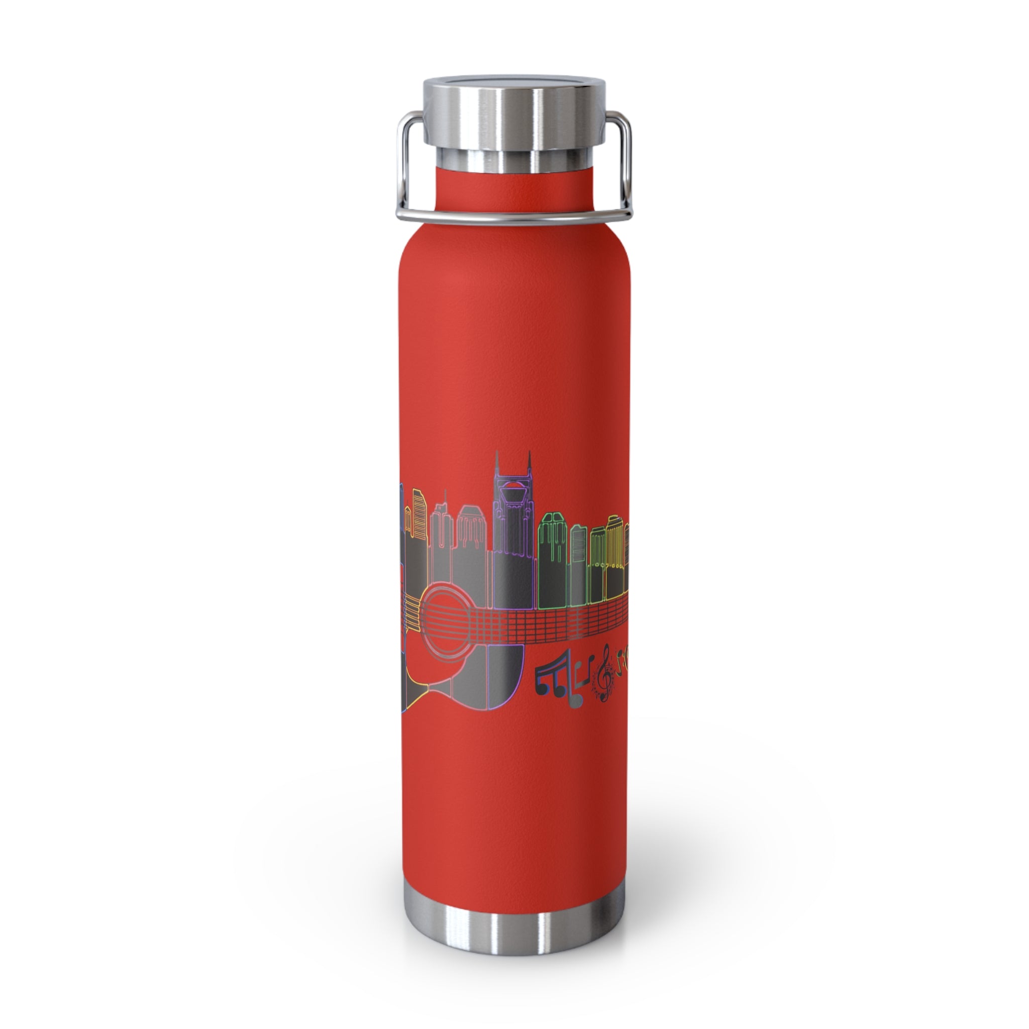 Artistic Music City Skyline Guitar Vacuum-Insulated Bottle