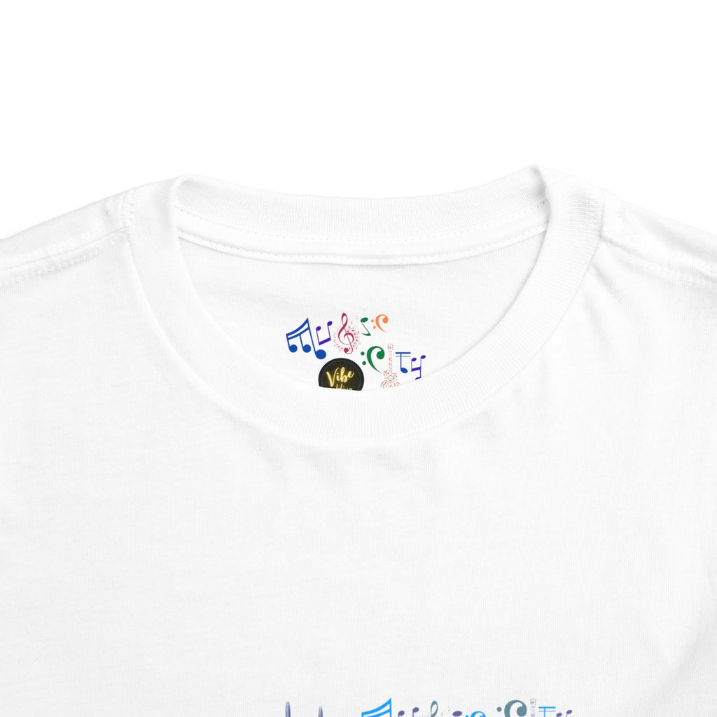 Boy's Toddler Tee with Blue MusicCityscape
