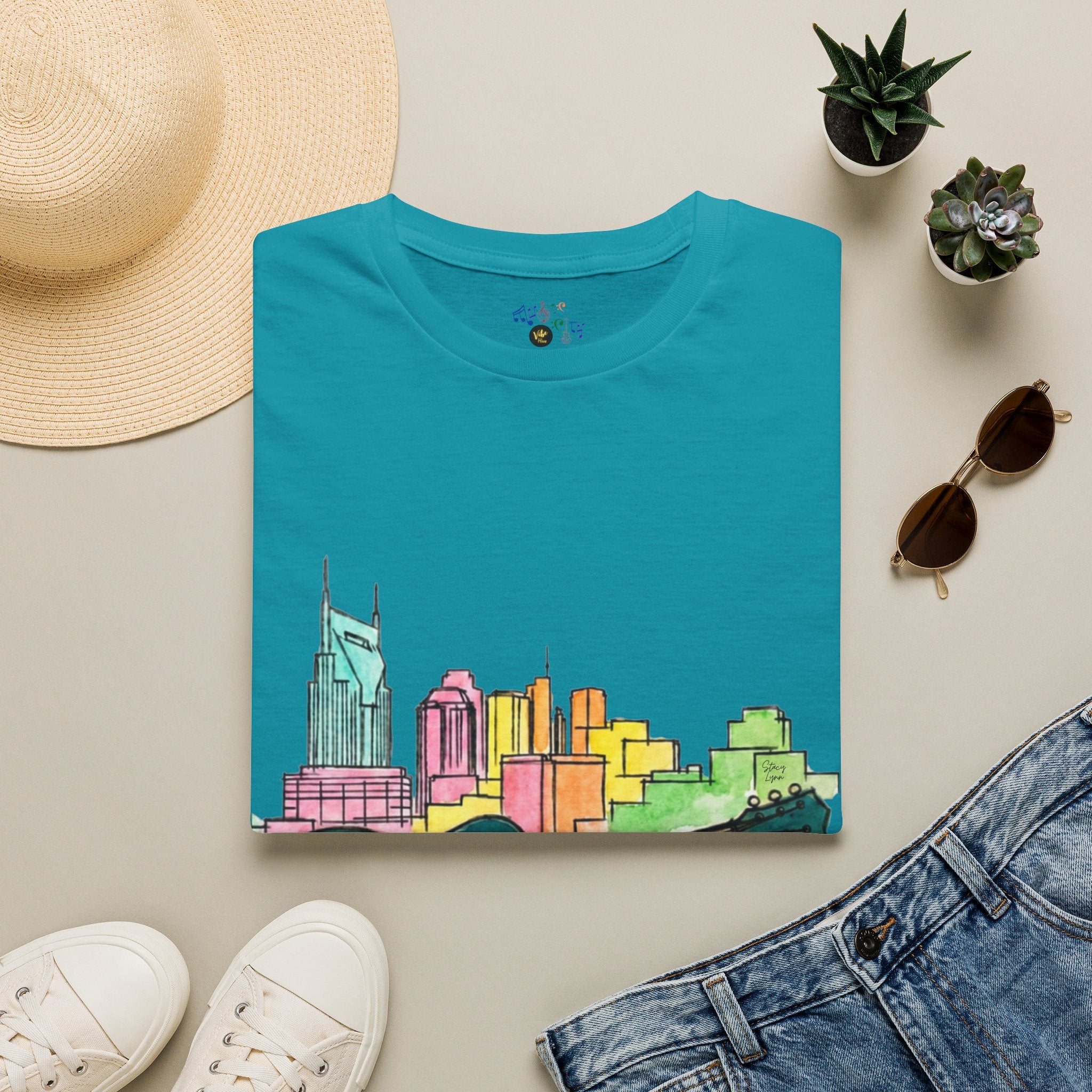 Watercolor MusicCityscape UnisexTee