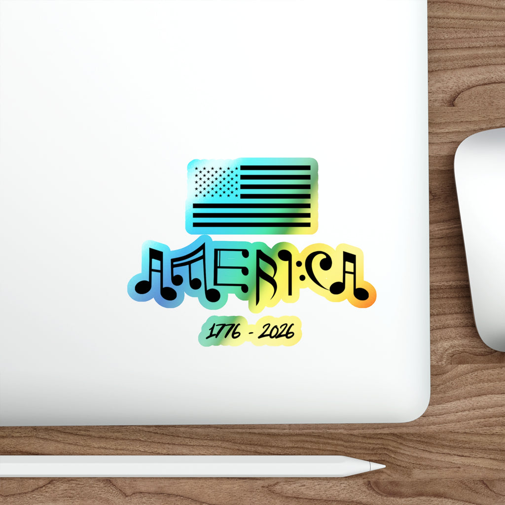 "American Pride & Harmony" Holographic Sticker