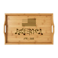 "Stars & Notes" Laser-Engraved Bamboo Serving Tray
