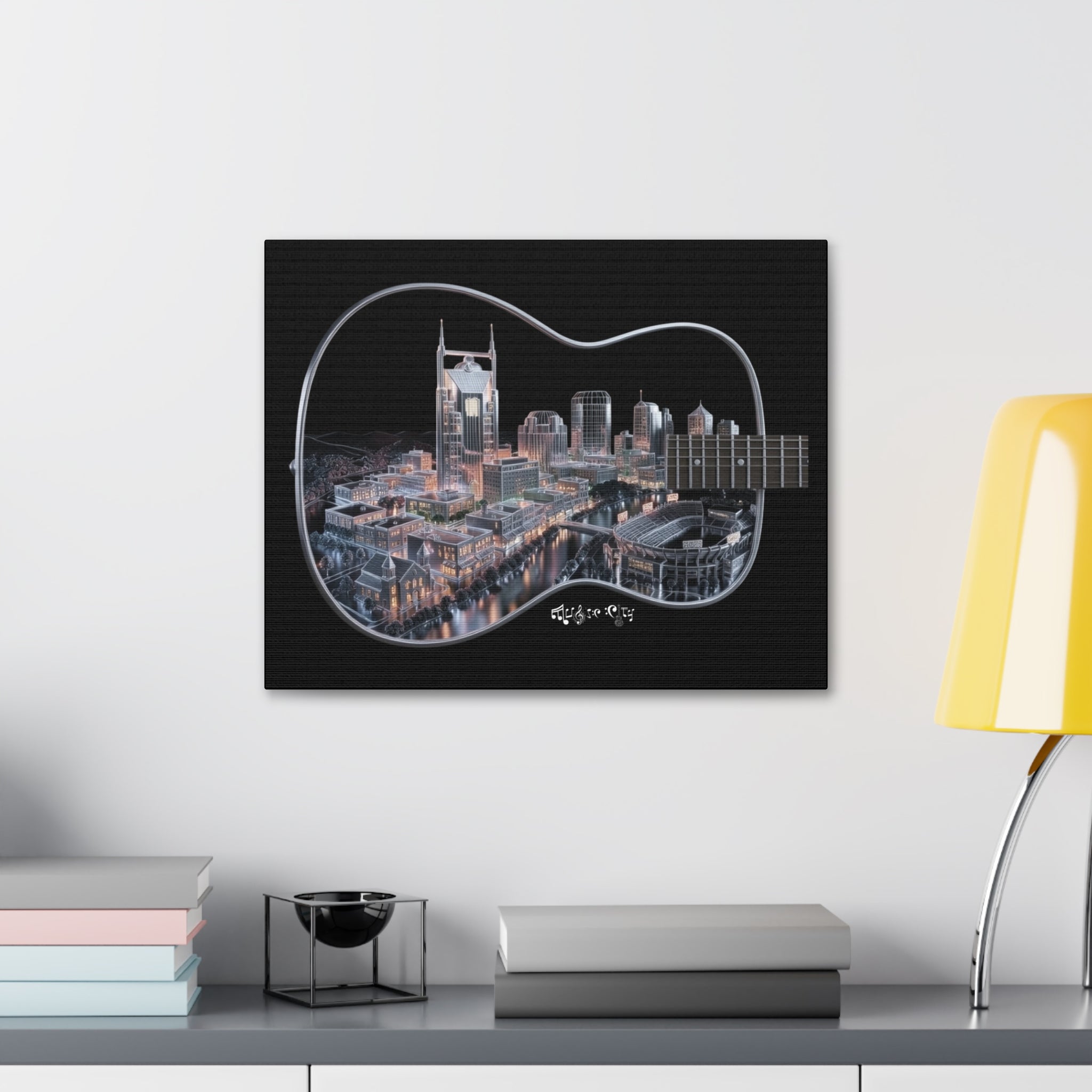 Music Cityscape Acoustic Wall Art