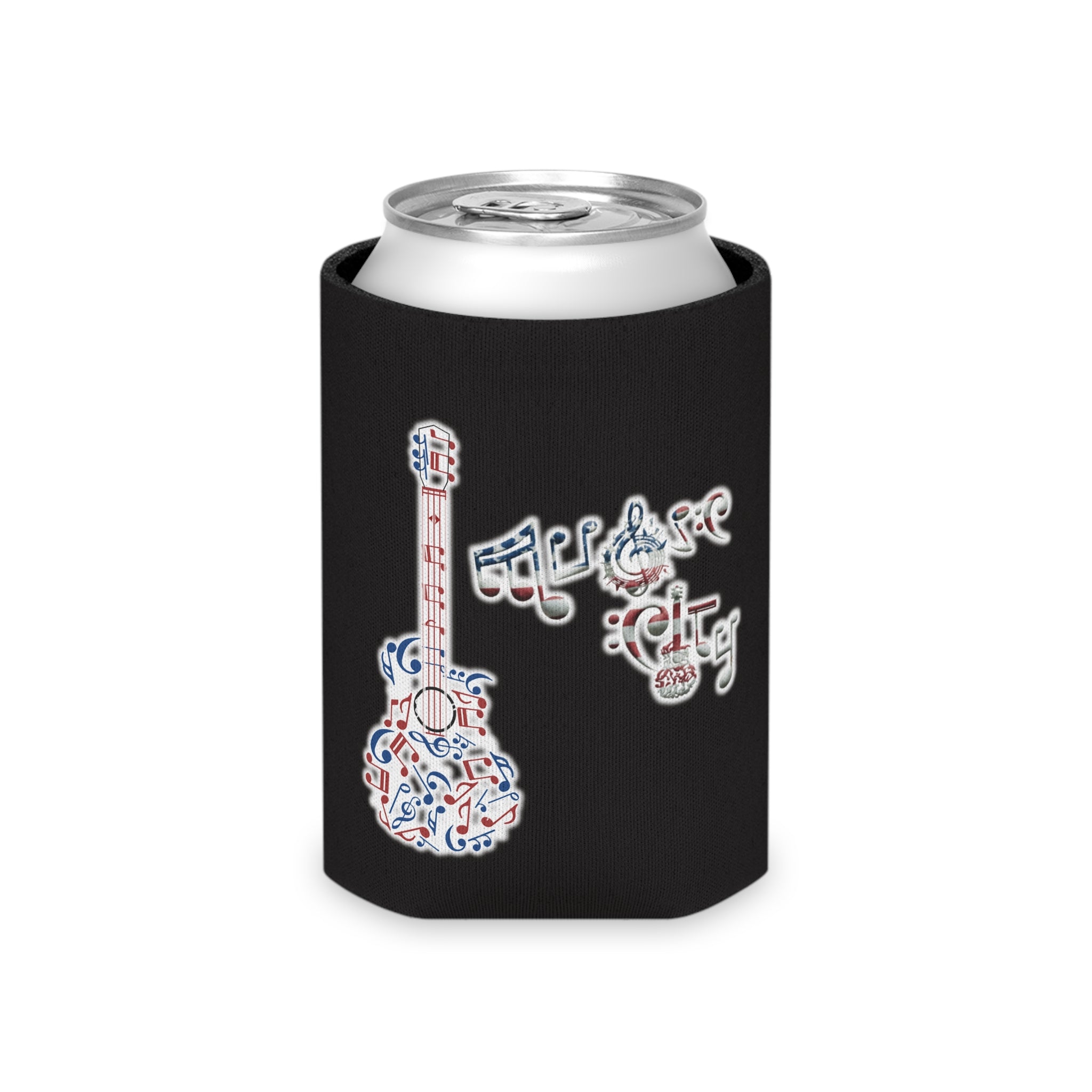 ""America 250 & Patriotic Music City© Guitar" Commemorative Can Cooler