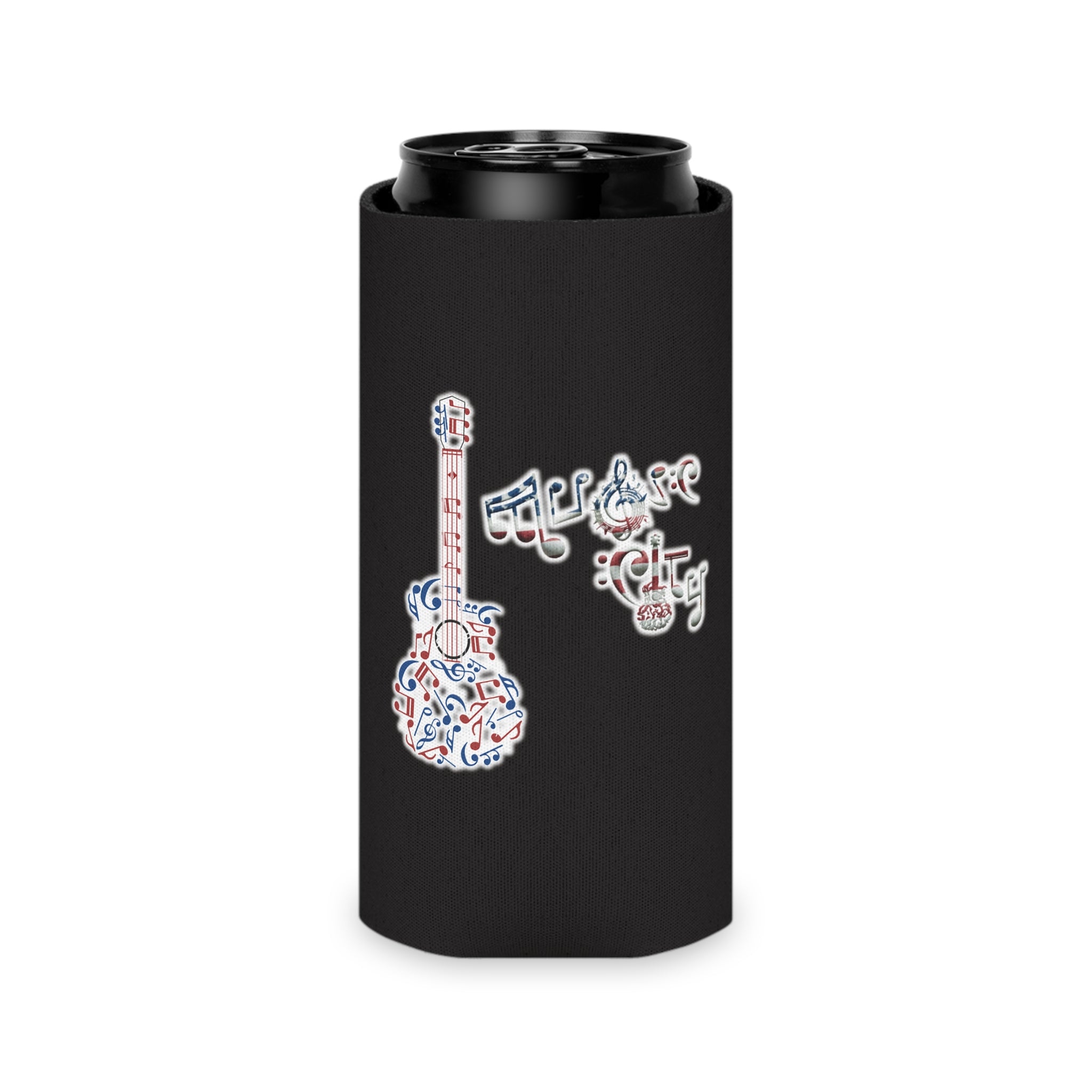 ""America 250 & Patriotic Music City© Guitar" Commemorative Can Cooler