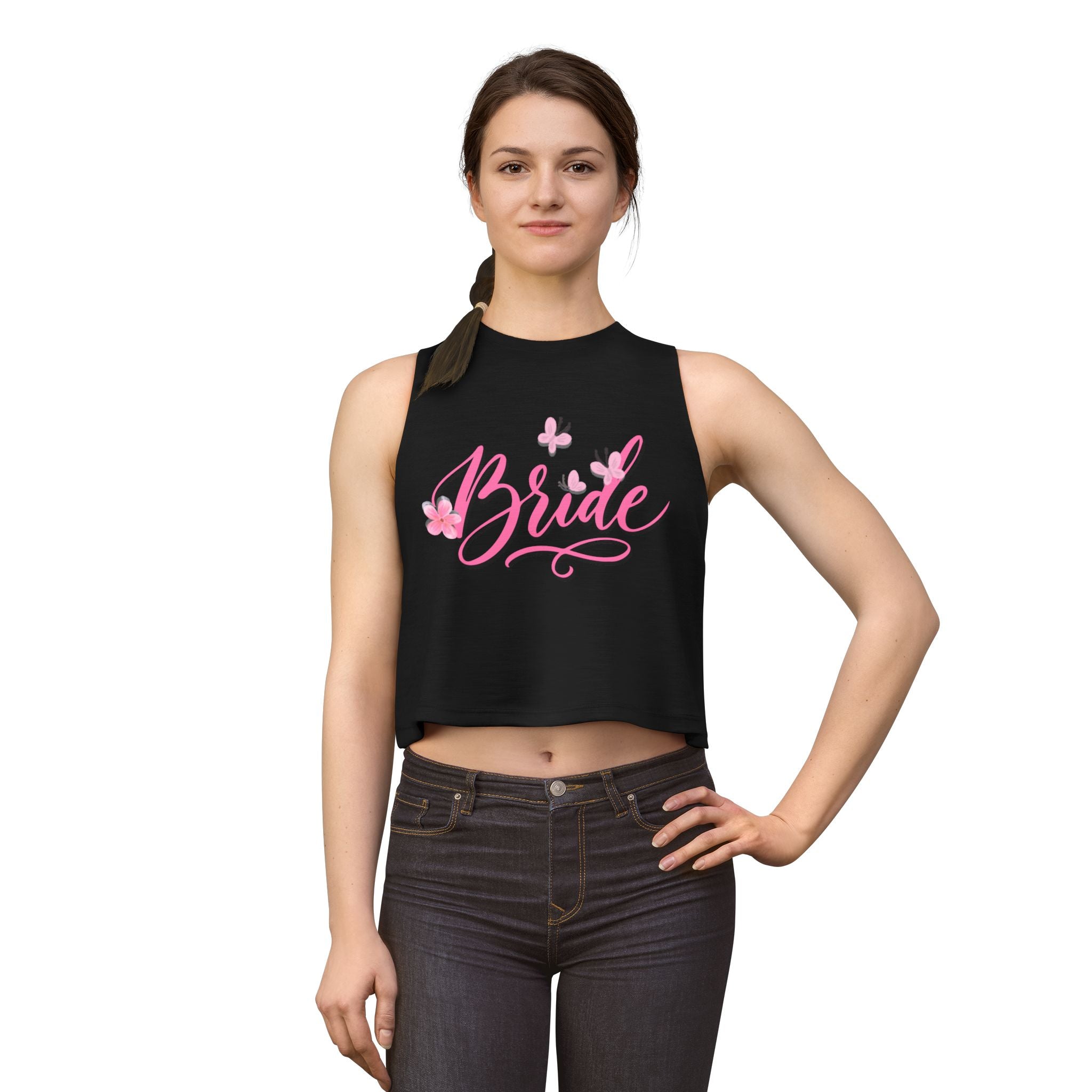 "Bride" Crop Top — Bachelorette & Bridal Shower Tank