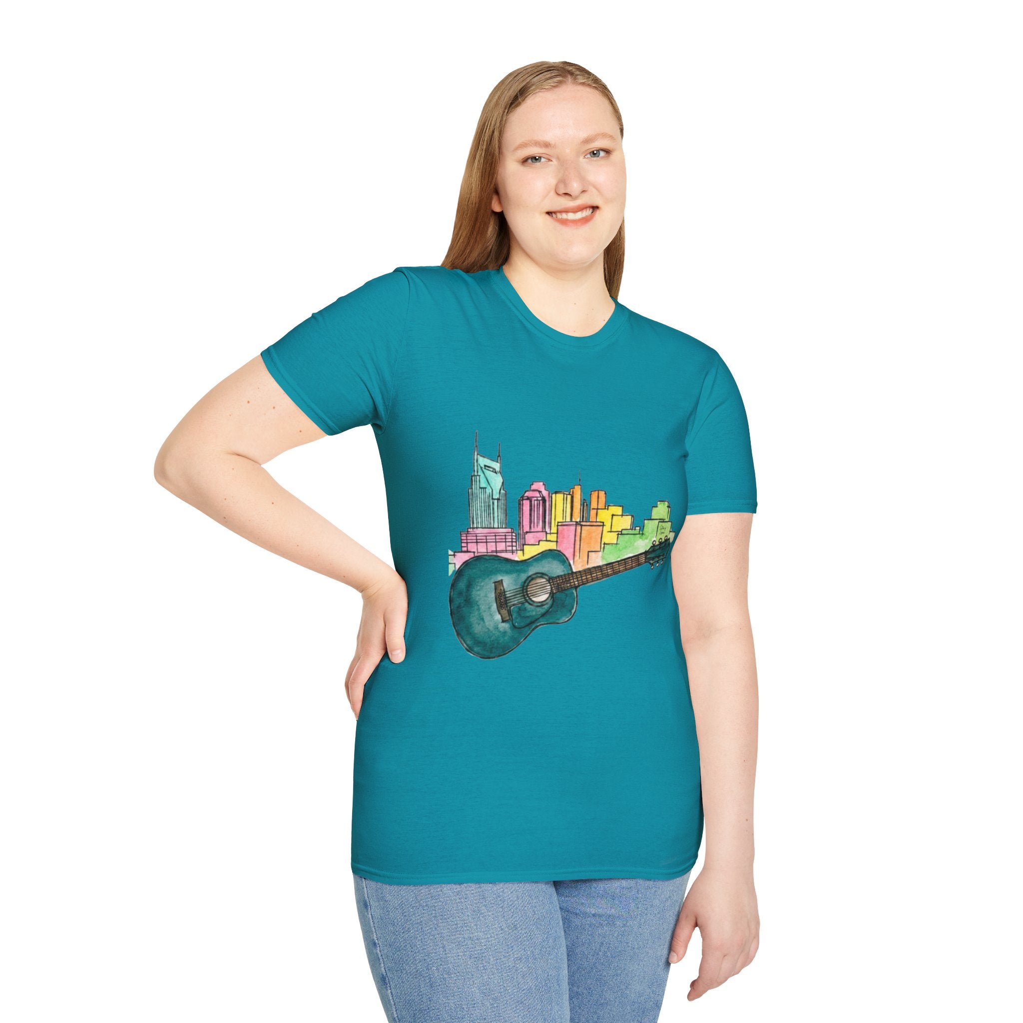 Watercolor MusicCityscape UnisexTee