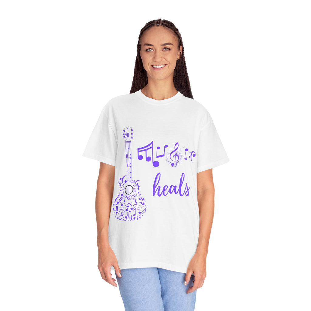 "Music Heals" Graphic Tee - Purple