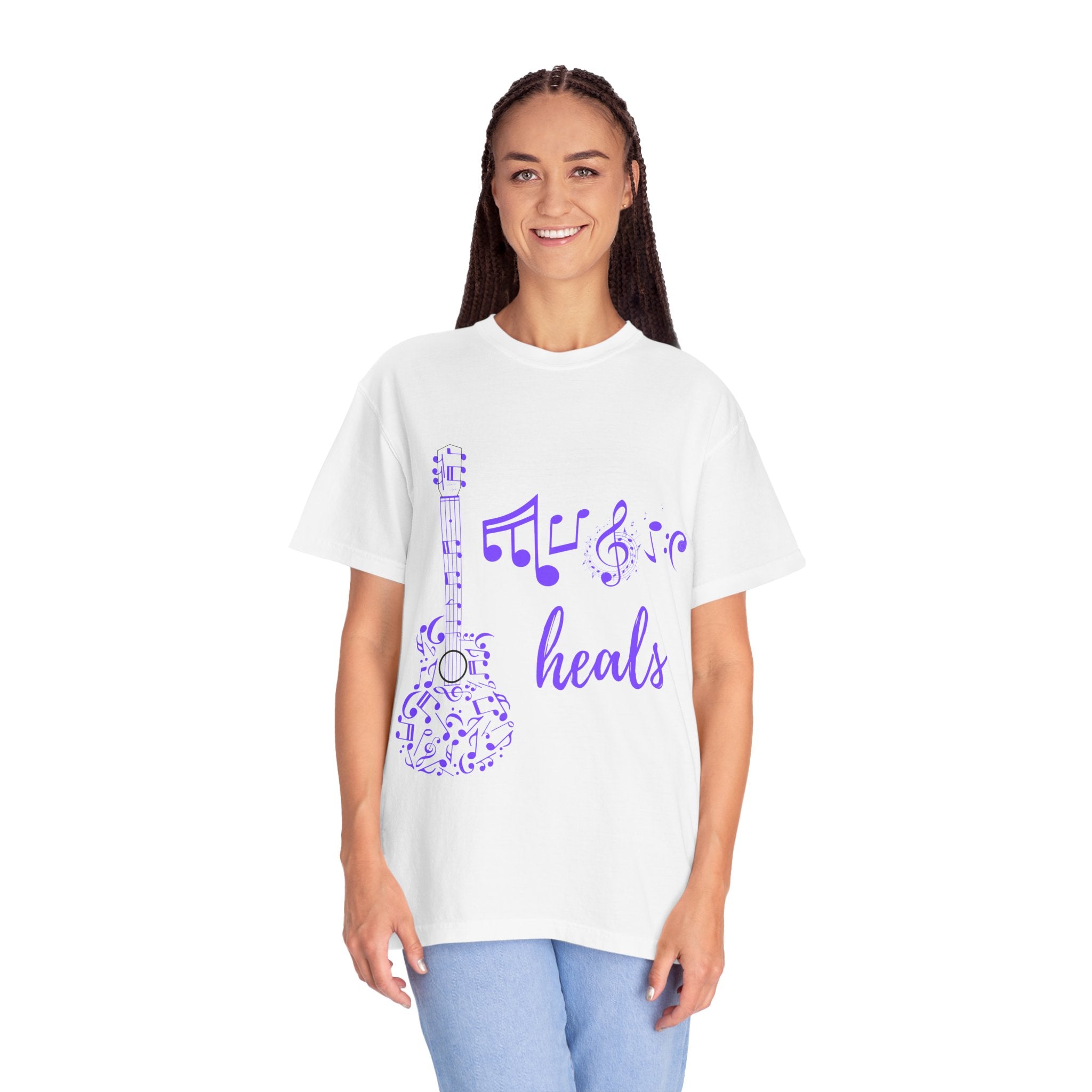 "Music Heals" Graphic Tee - Purple