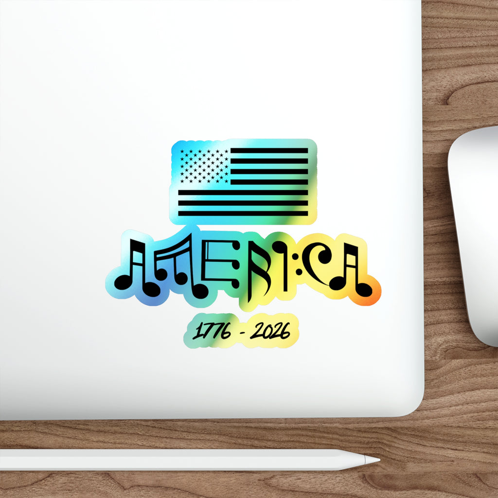 "American Pride & Harmony" Holographic Sticker