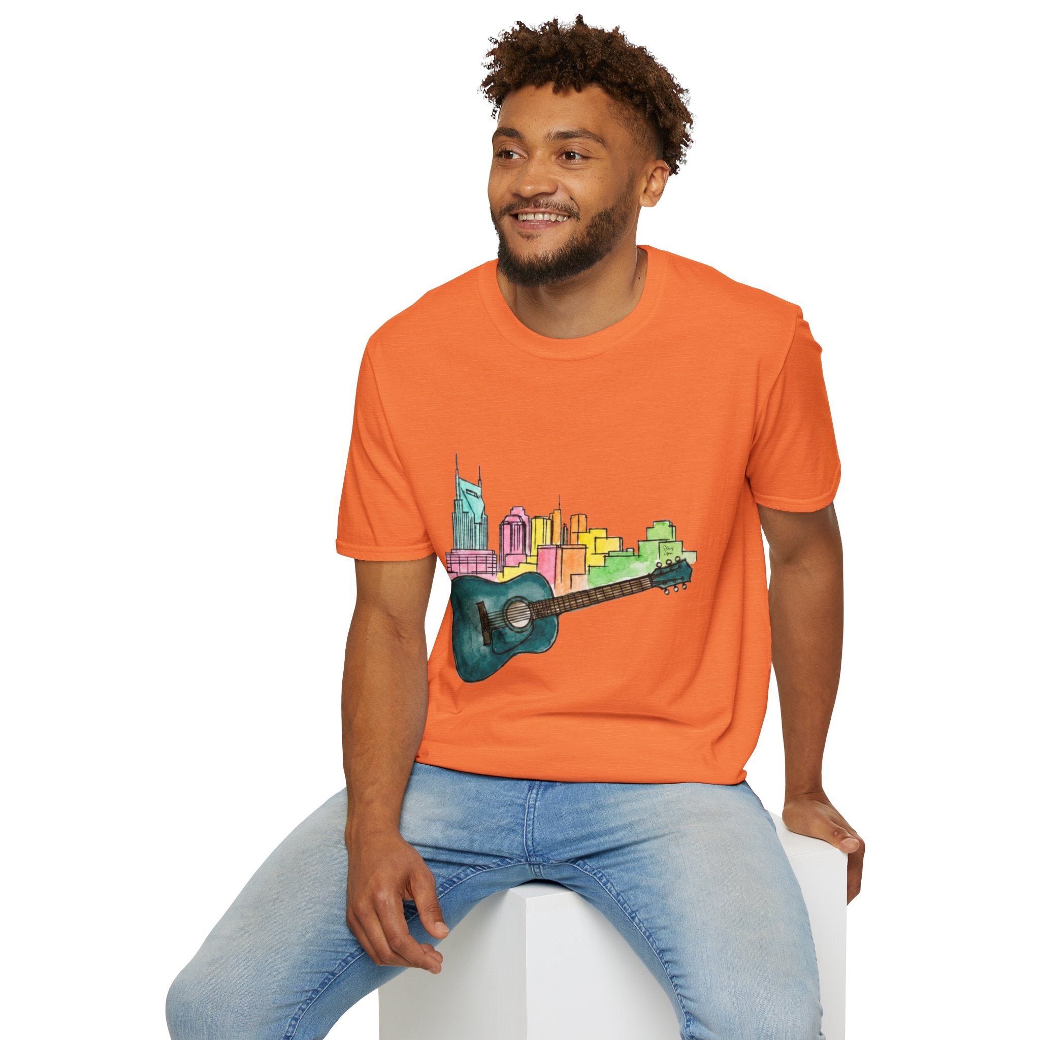 Watercolor MusicCityscape UnisexTee
