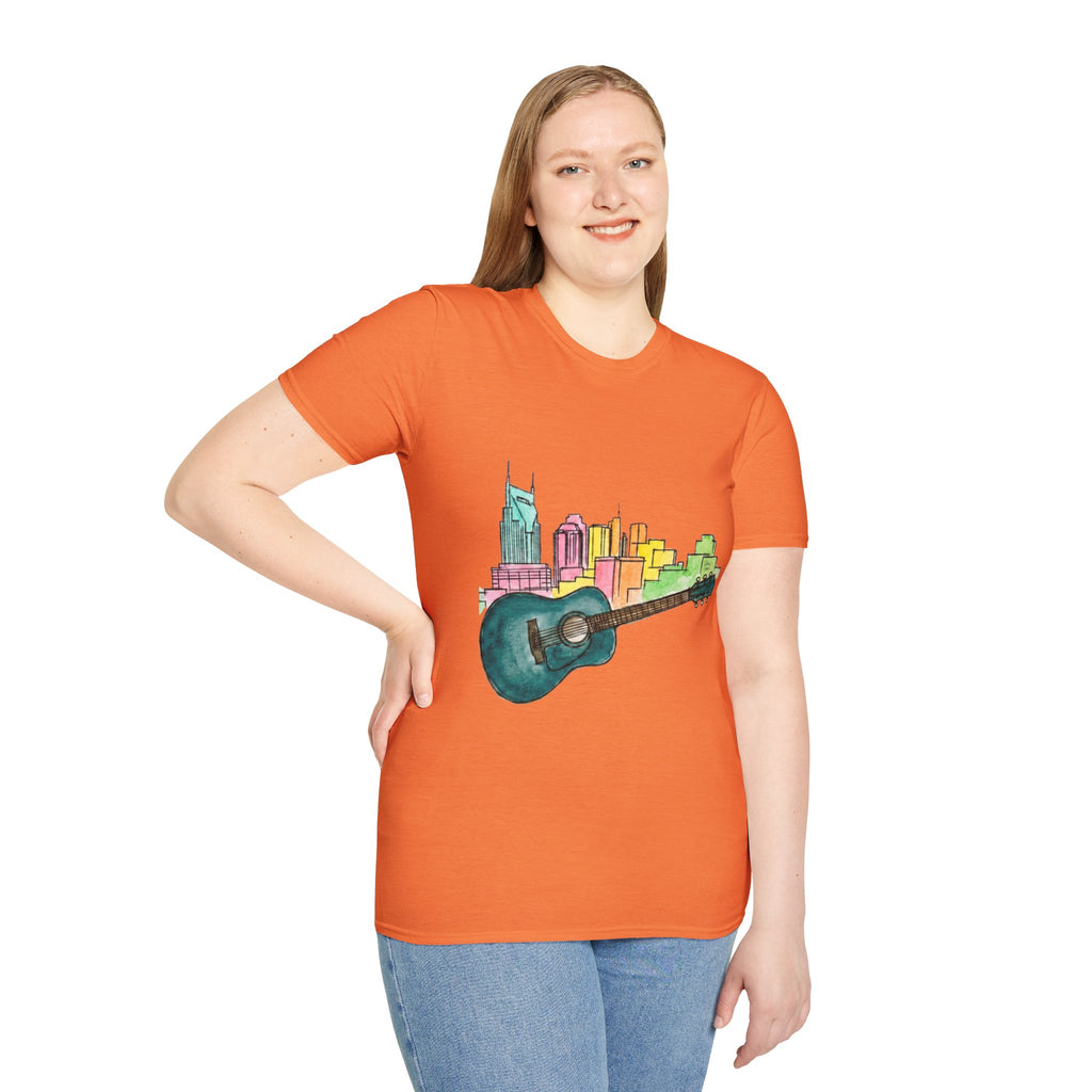 Watercolor MusicCityscape UnisexTee
