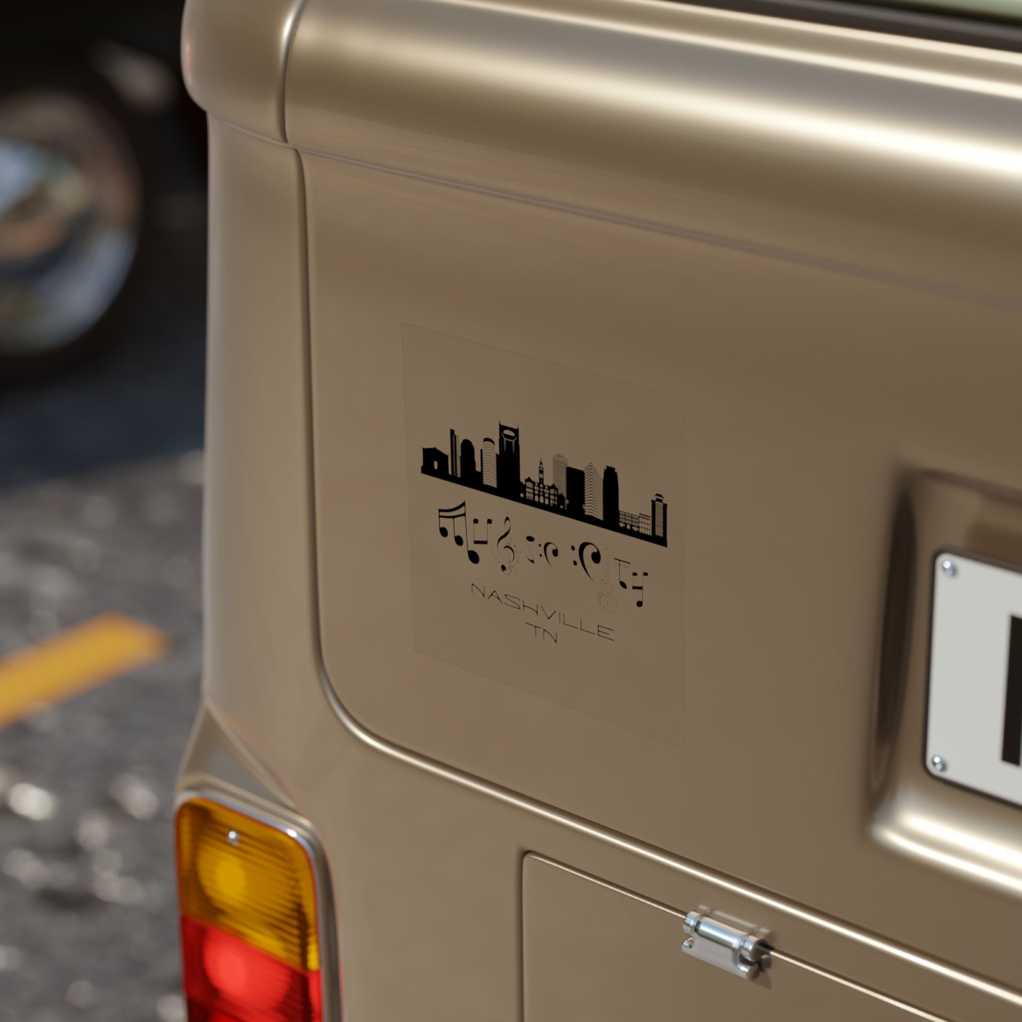 "Music City© Skyline" Transparent Sticker