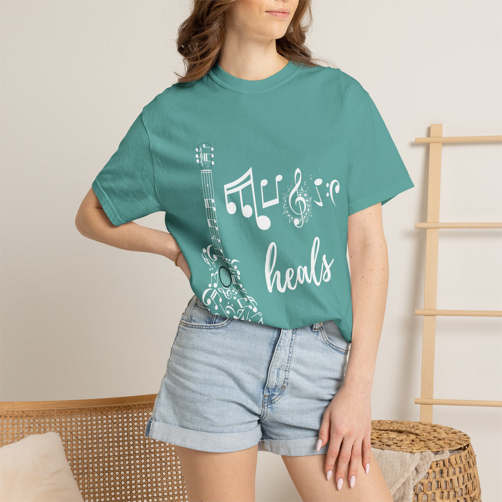 "Music Heals" Graphic Tee - White