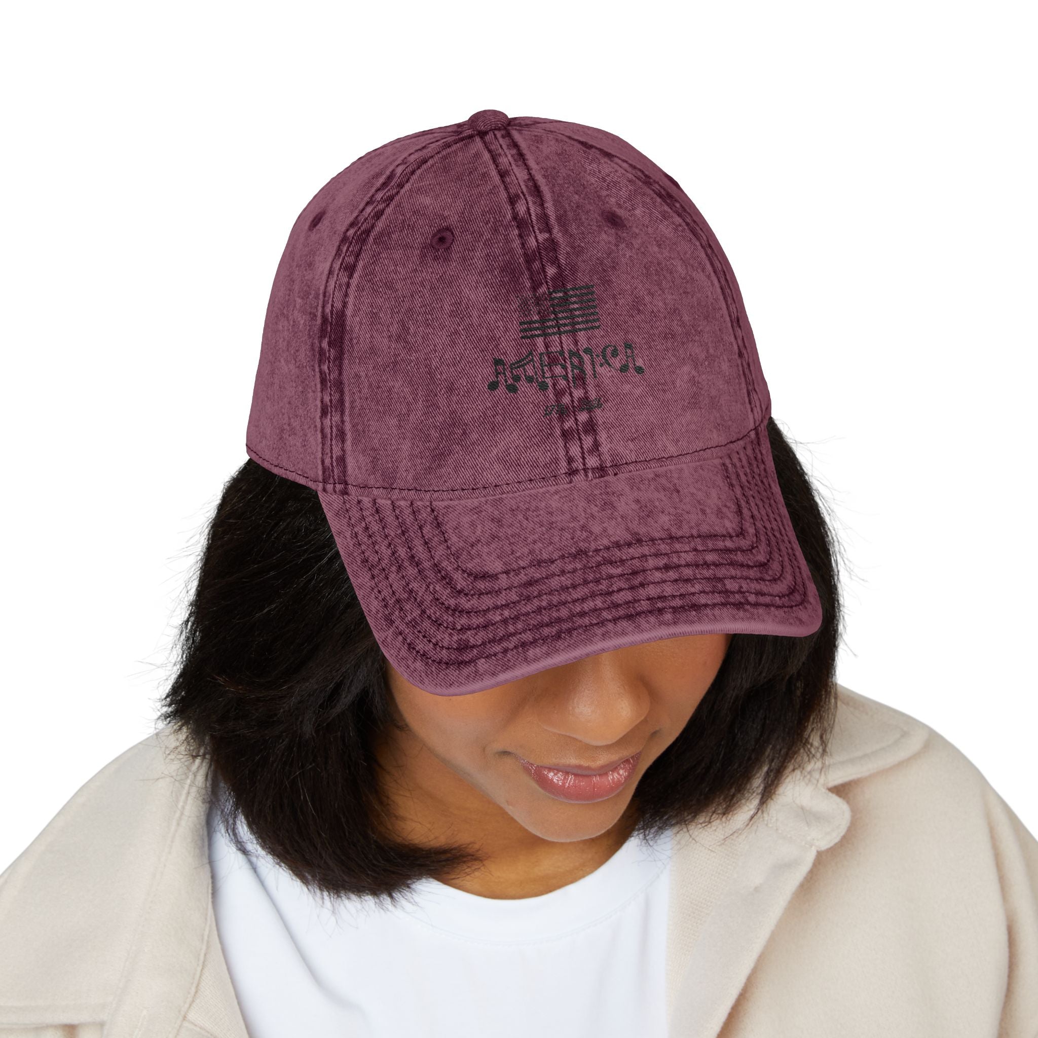 Vintage Embroidered ‘America’ Distressed Cap