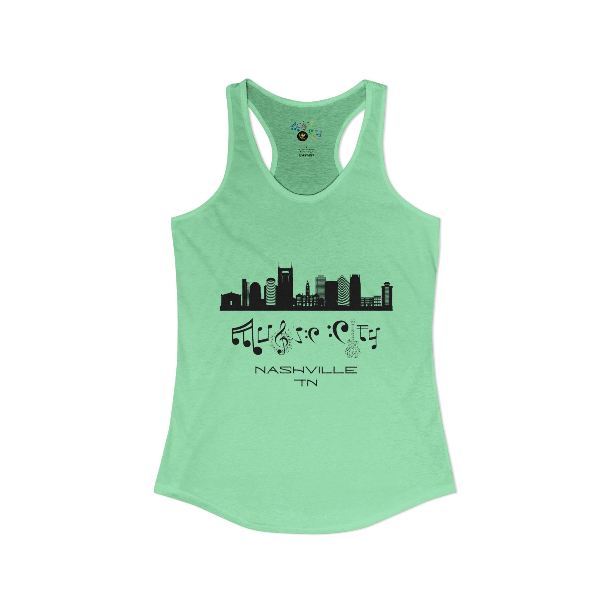 "Music Cityscape" Nashville Skyline Racerback Tank Top