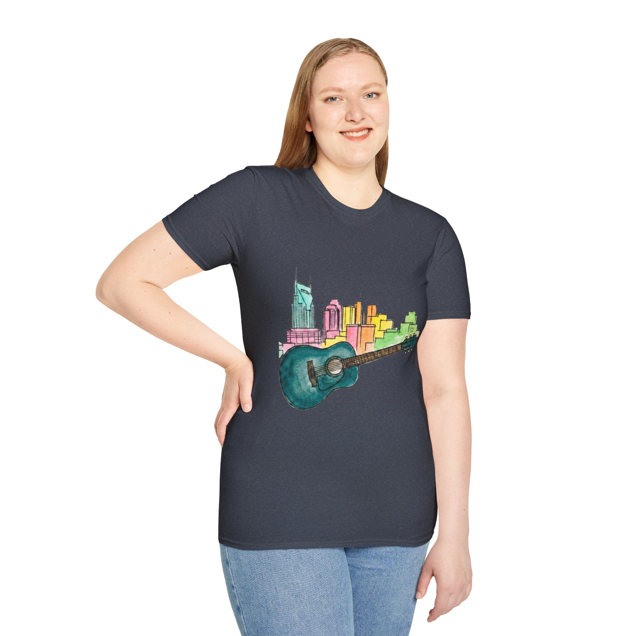Watercolor MusicCityscape UnisexTee