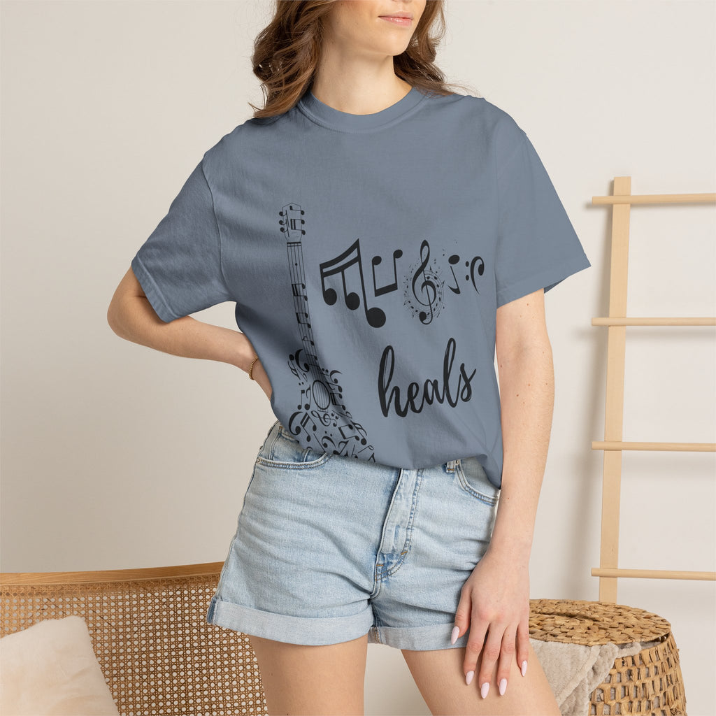 "Music Heals" Graphic Tee - Black