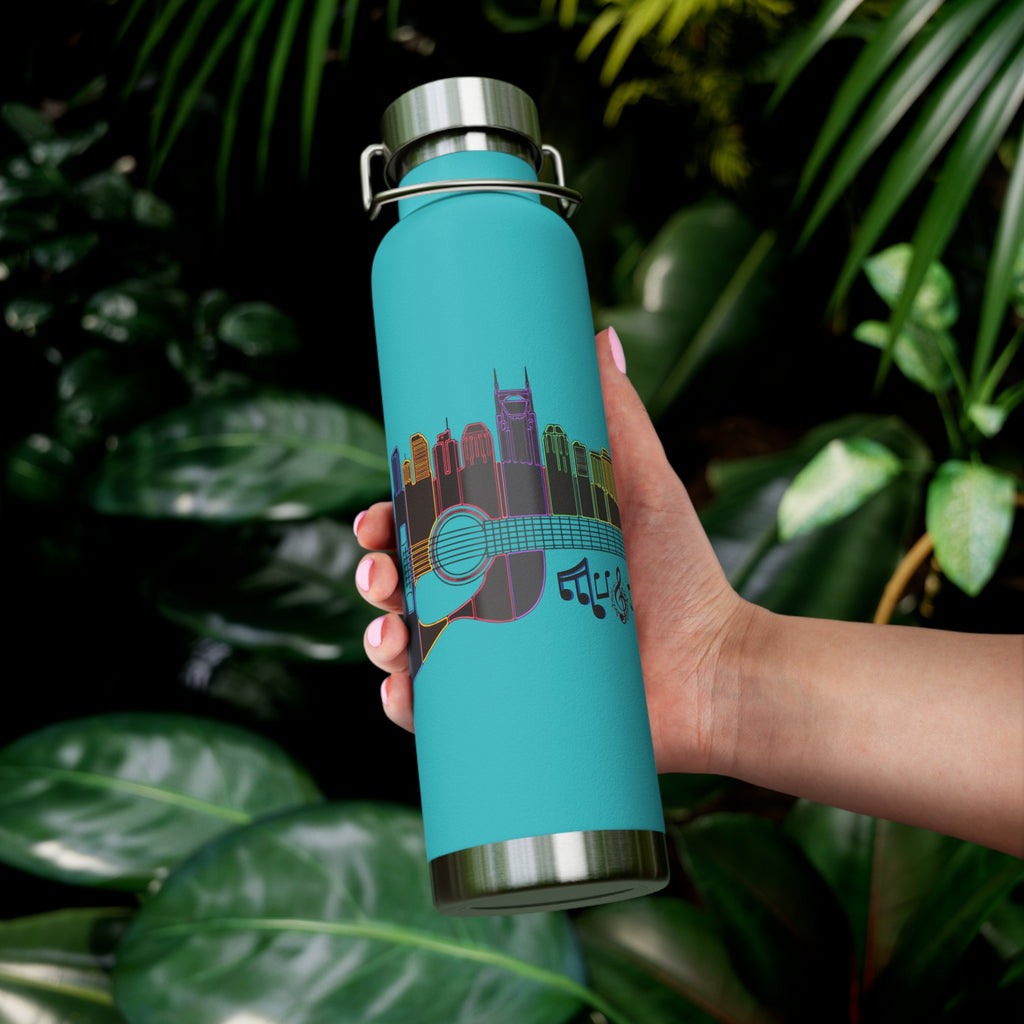 Artistic Music City Skyline Guitar Vacuum-Insulated Bottle