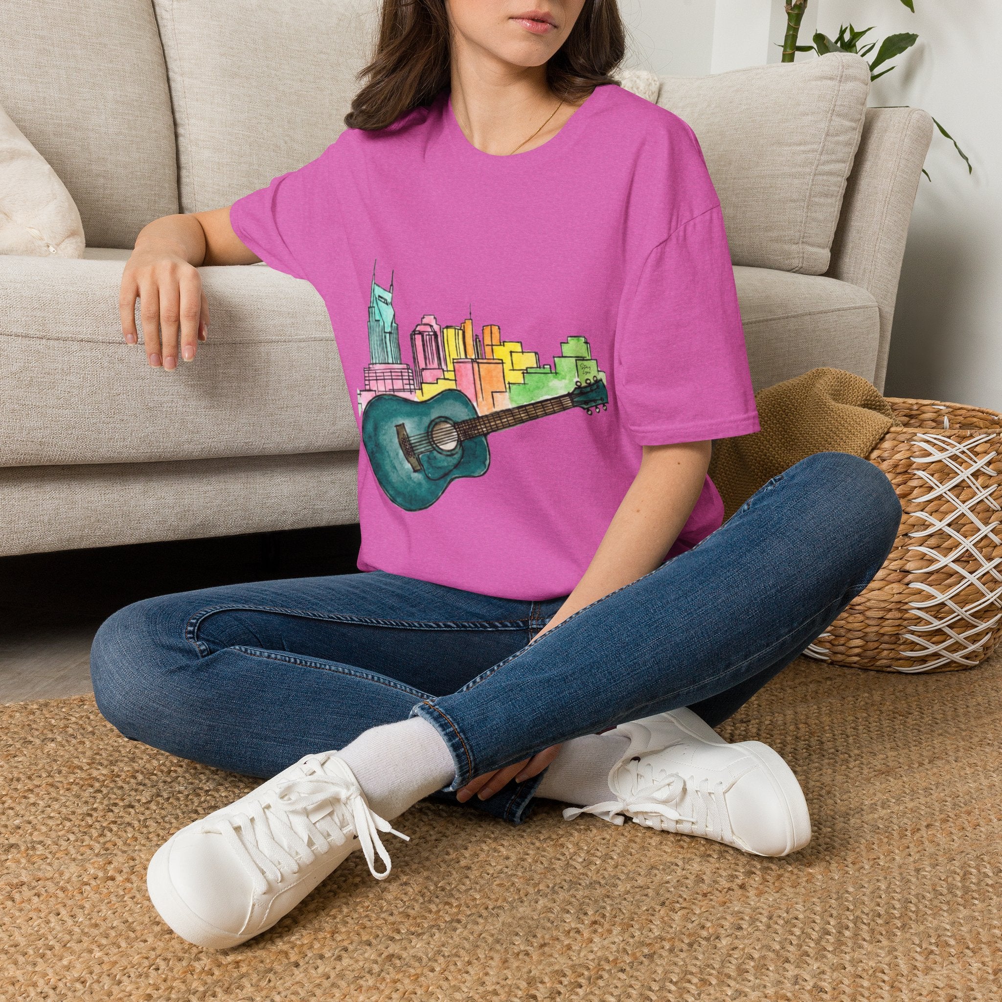 Watercolor MusicCityscape UnisexTee