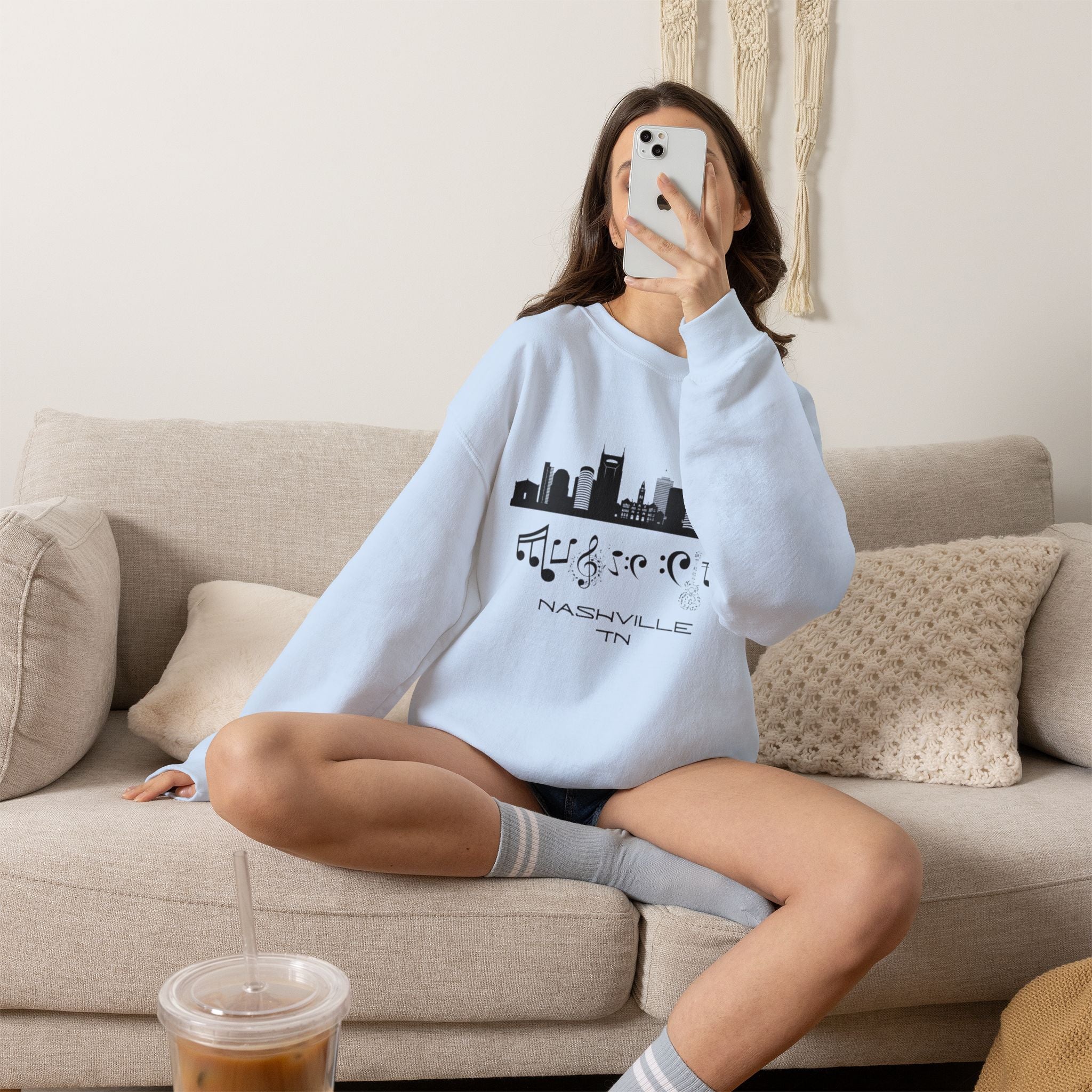 "Music City© Skyline" Embroidered Sweatshirt