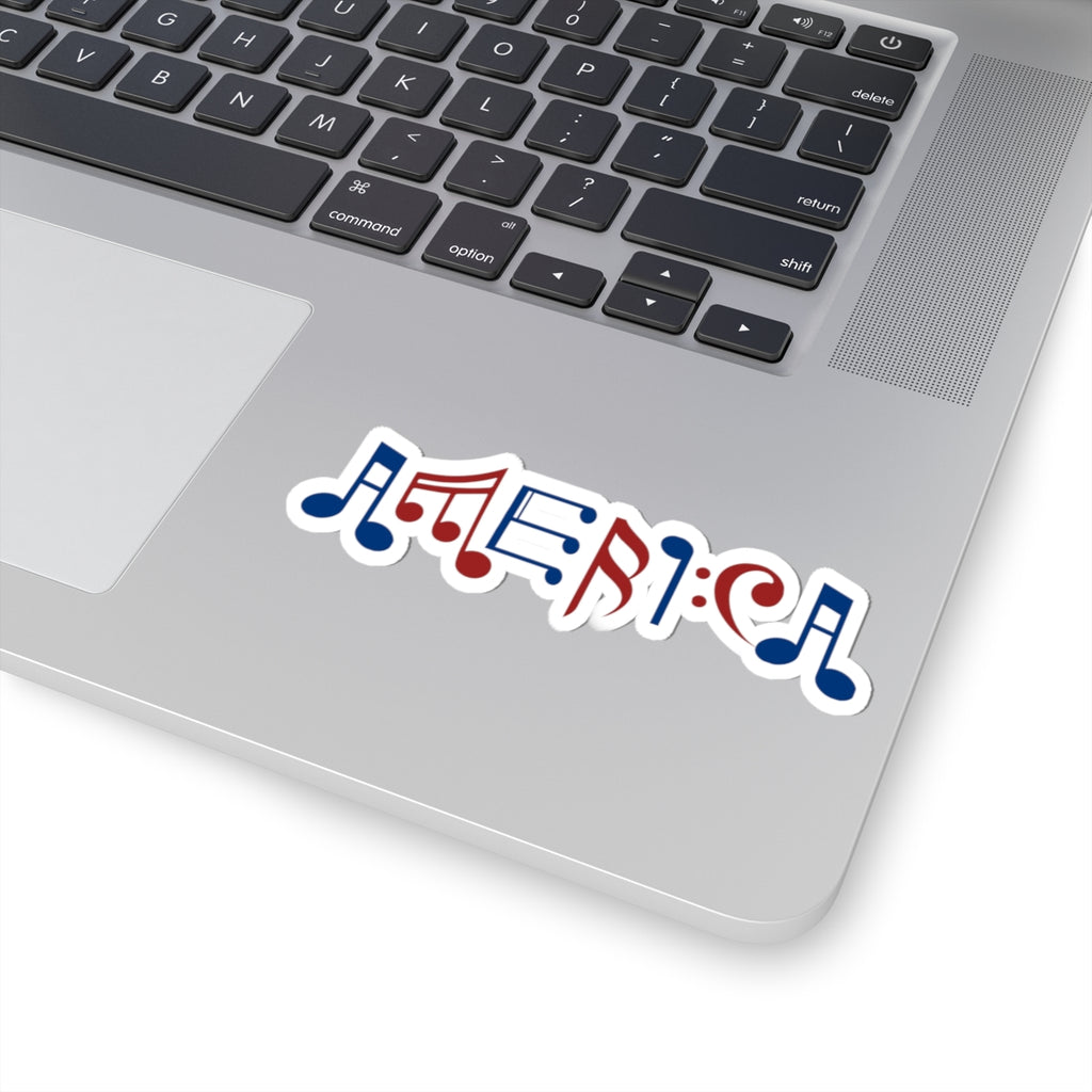 "America" Musical Notes Kiss-Cut Sticker
