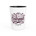 "Bridesmaid" Sparkle Script Ceramic Shot Glass - Bachelorette Party Keepsake
