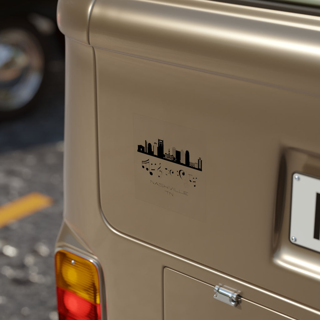 "Music City© Skyline" Transparent Sticker
