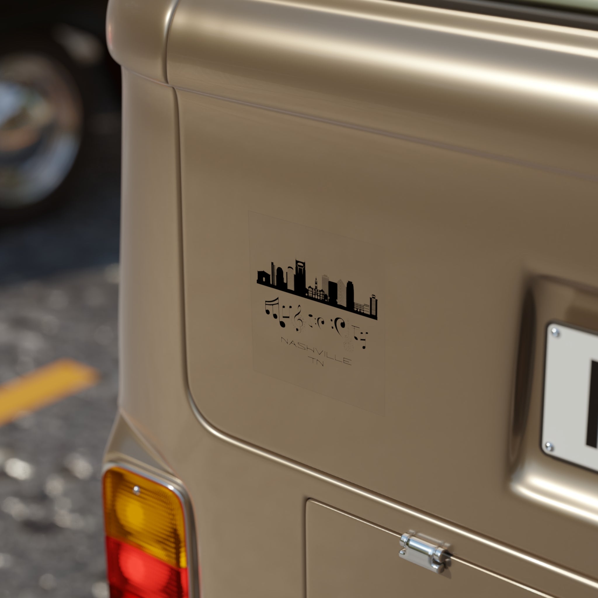 "Music City© Skyline" Transparent Sticker
