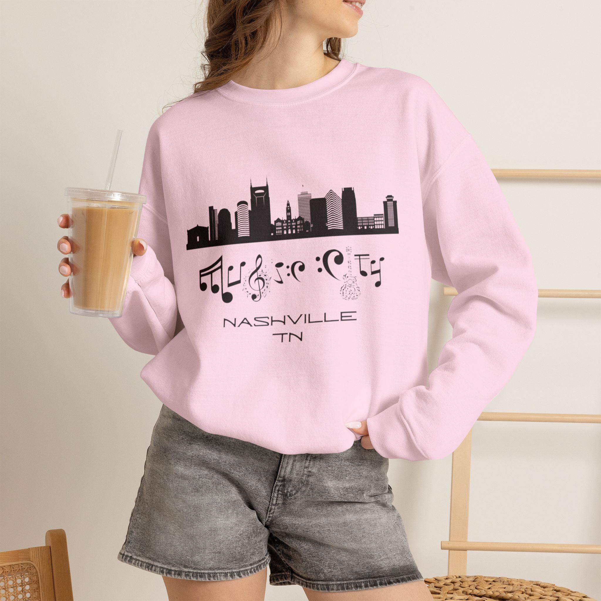 "Music City© Skyline" Embroidered Sweatshirt