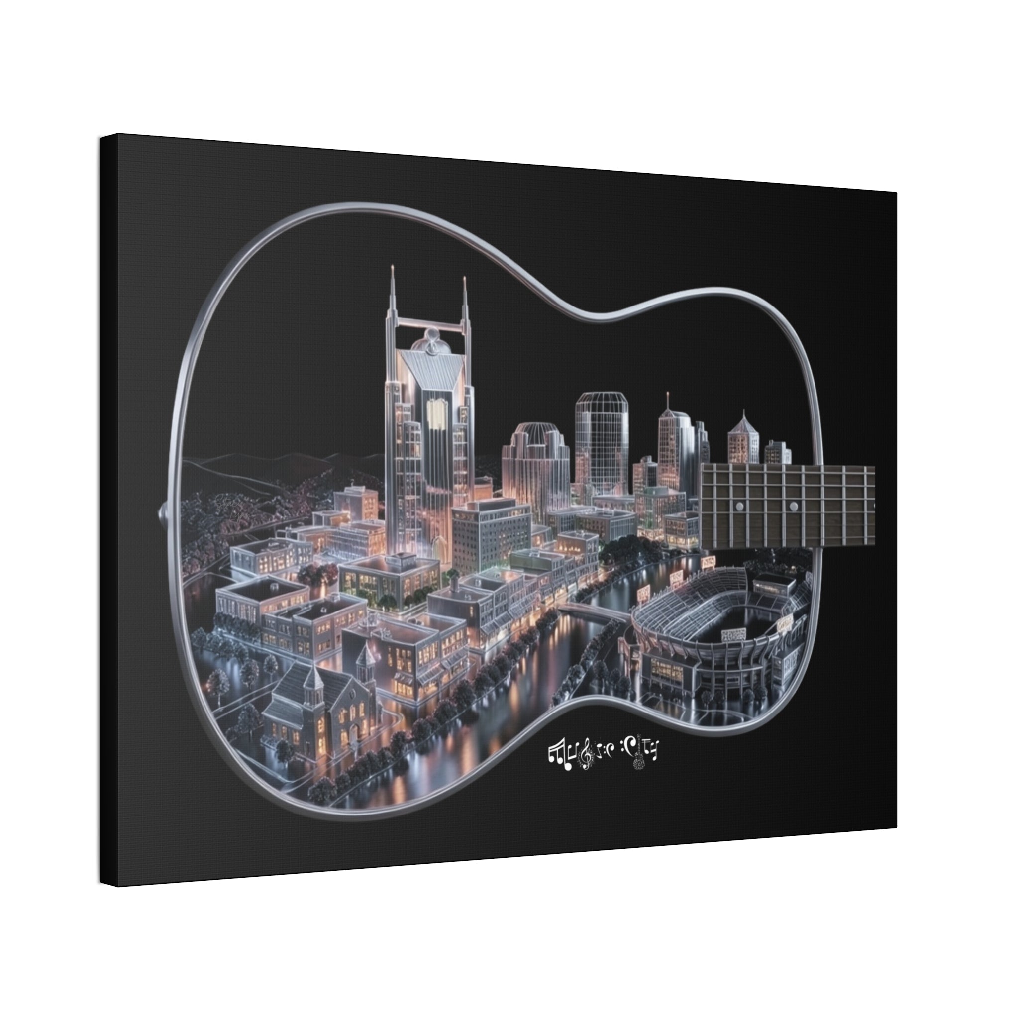 Music Cityscape Acoustic Wall Art