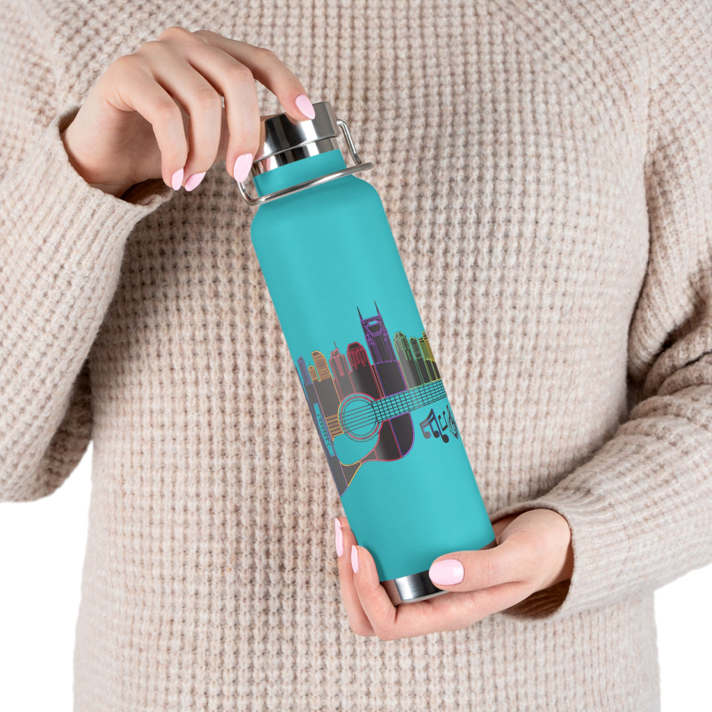 Artistic Music City Skyline Guitar Vacuum-Insulated Bottle
