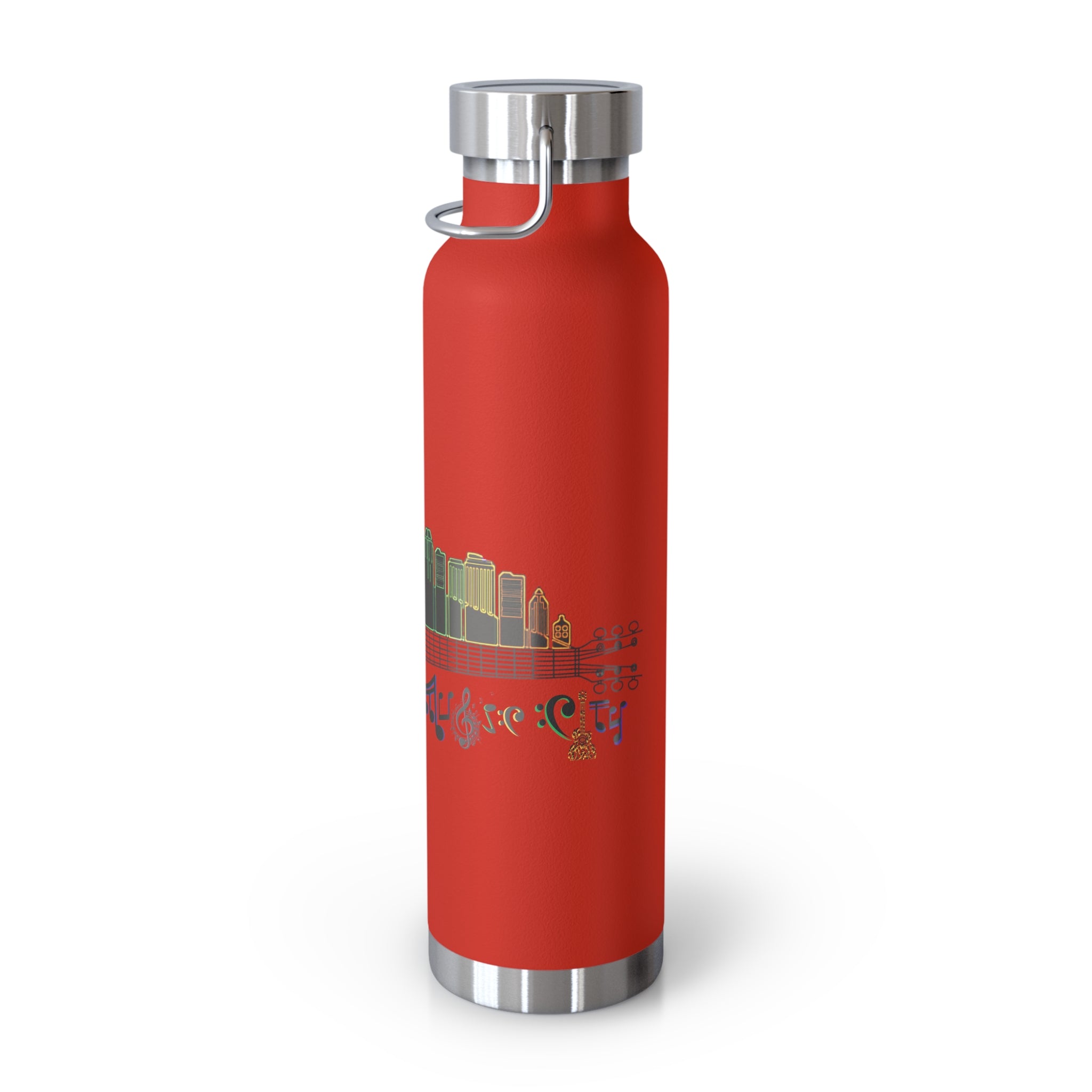 Artistic Music City Skyline Guitar Vacuum-Insulated Bottle