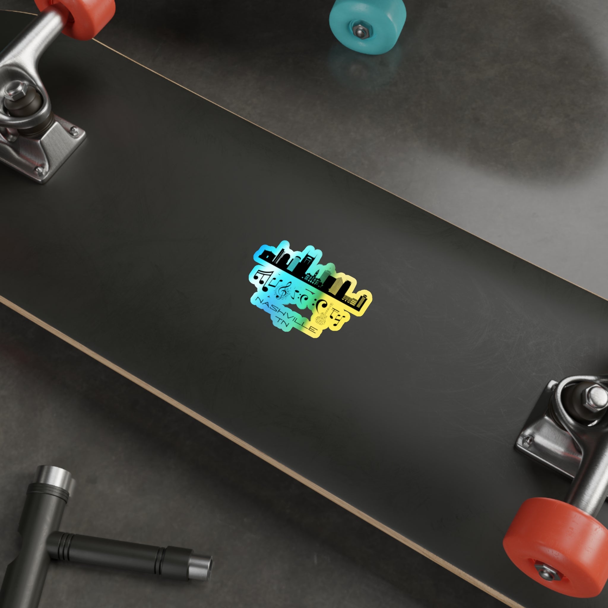 "Music City©" Skyline Holographic Sticker