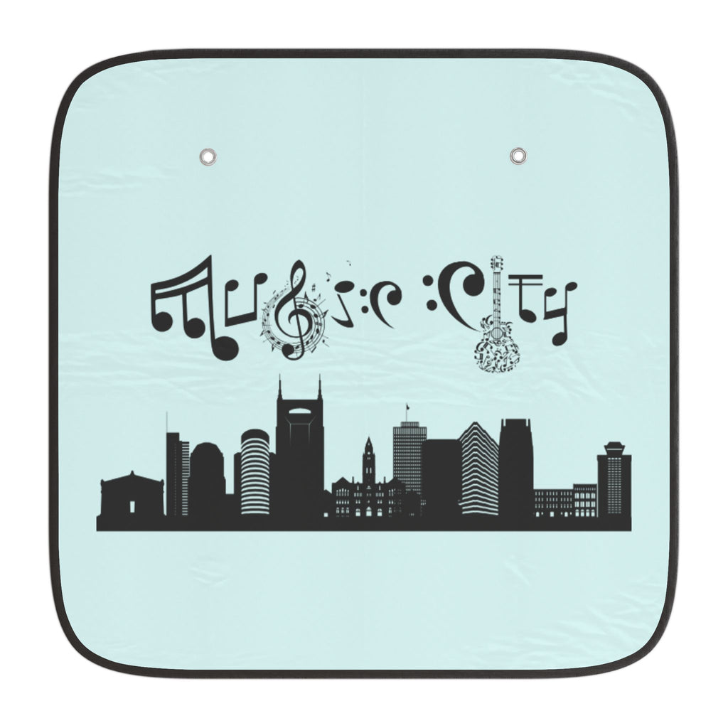 "Music City© Skyline" Foldable Car Sun Shade