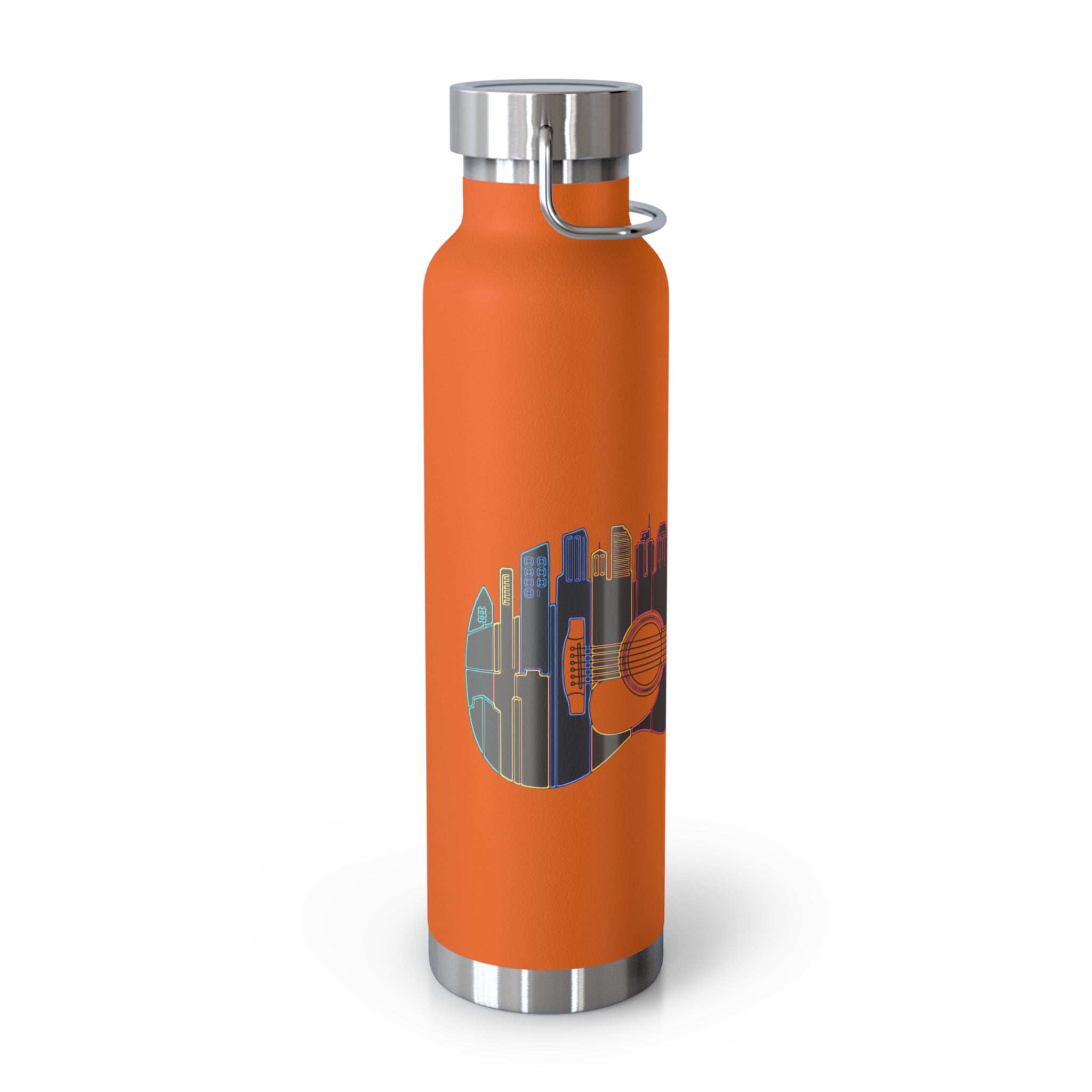 Artistic Music City Skyline Guitar Vacuum-Insulated Bottle