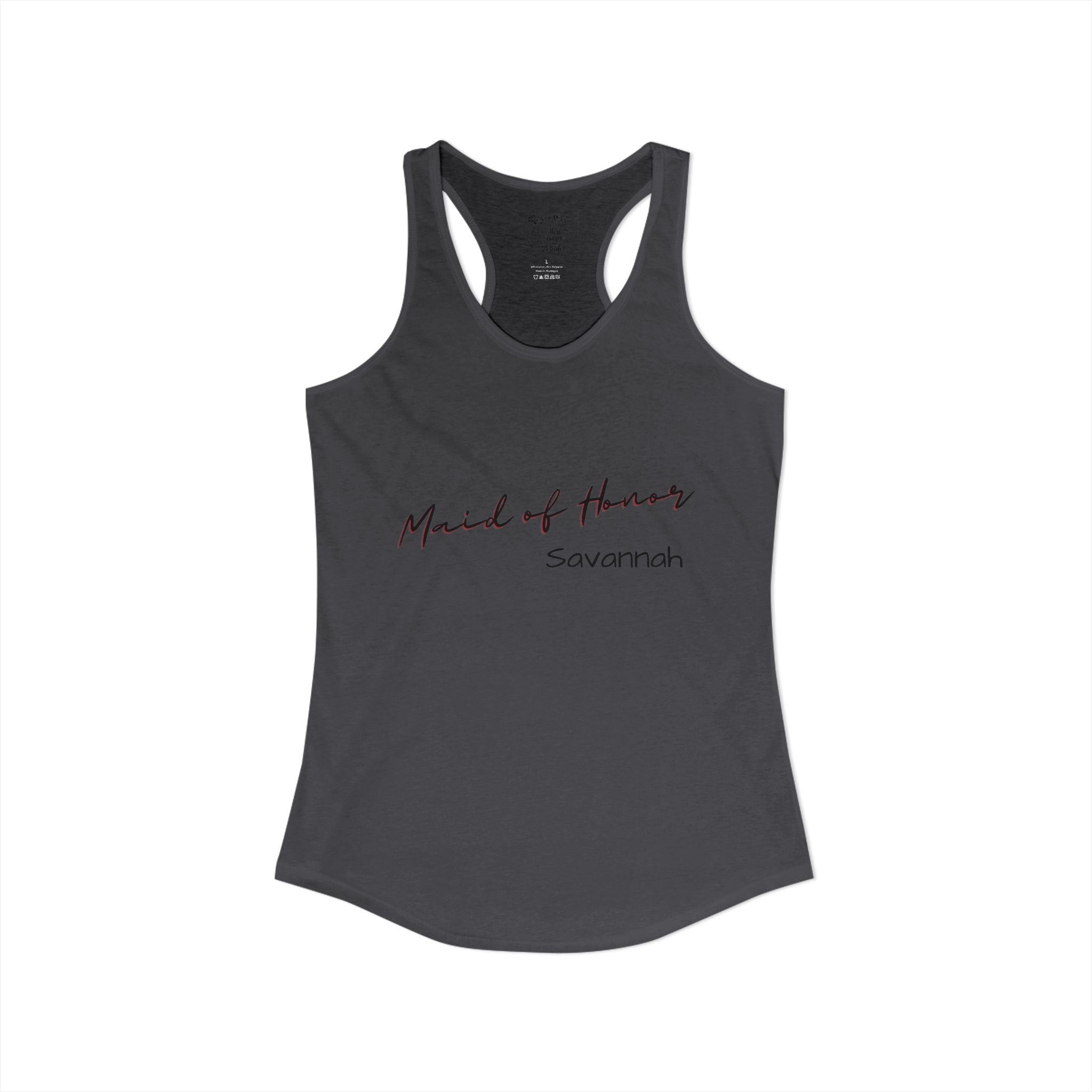 "Music City Bride Tribe" Script Racerback Tank Top "Maid of Honor" Bachelorette Weekend Attire