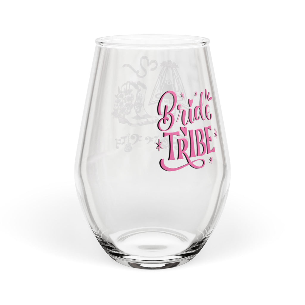 "Music City© Bride Tribe: Timeless Traditions" Stemless Wine Glass – Bachelorette Party Glass