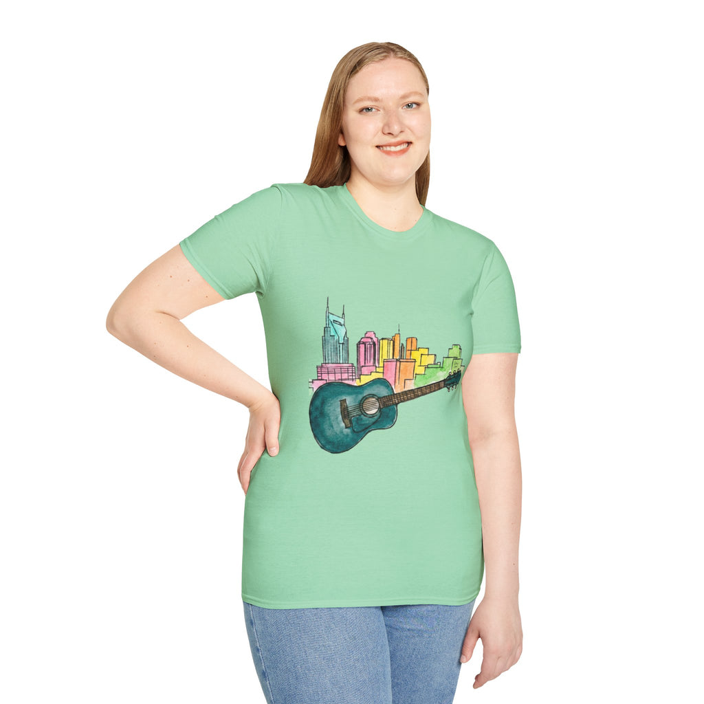 Watercolor MusicCityscape UnisexTee