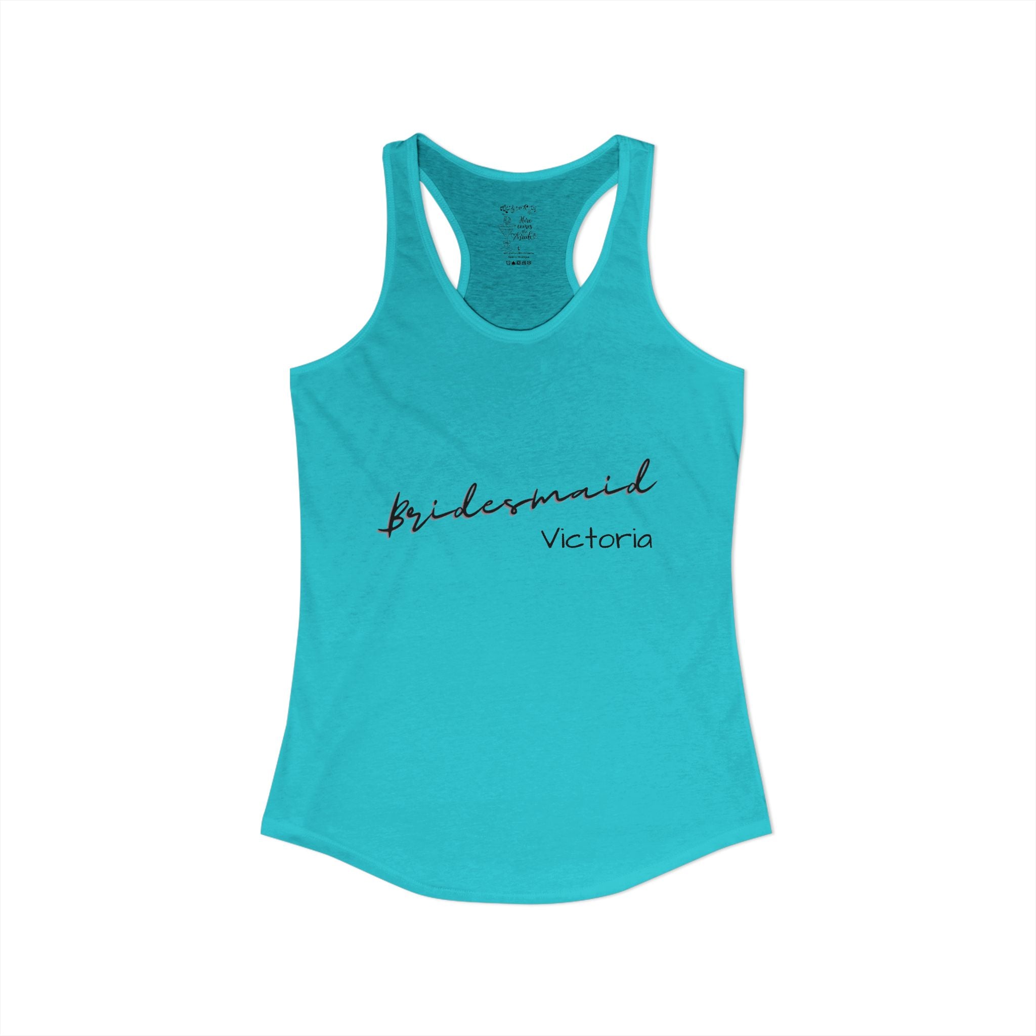 "Music City Bride Tribe" Script Racerback Tank Top "Bridesmaid" - Bachelorette Weekend Attire