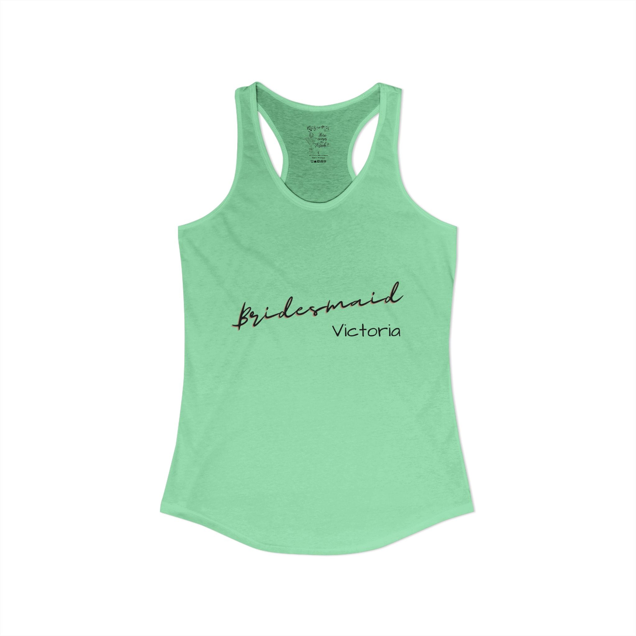 "Music City Bride Tribe" Script Racerback Tank Top "Bridesmaid" - Bachelorette Weekend Attire