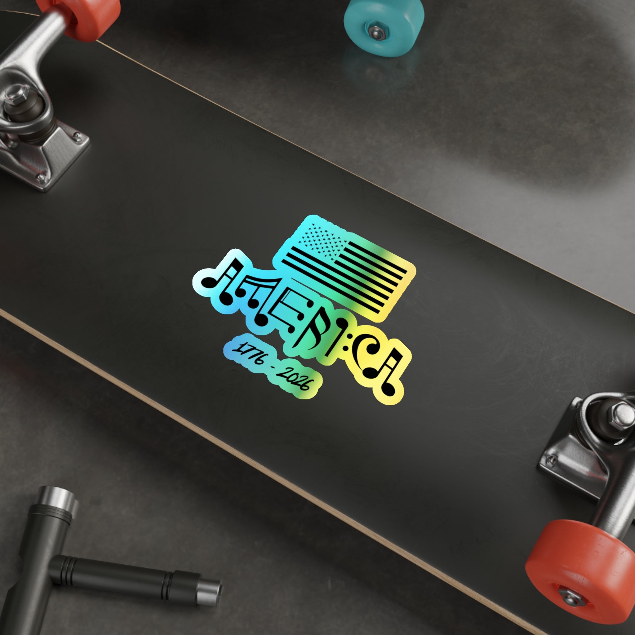 "American Pride & Harmony" Holographic Sticker