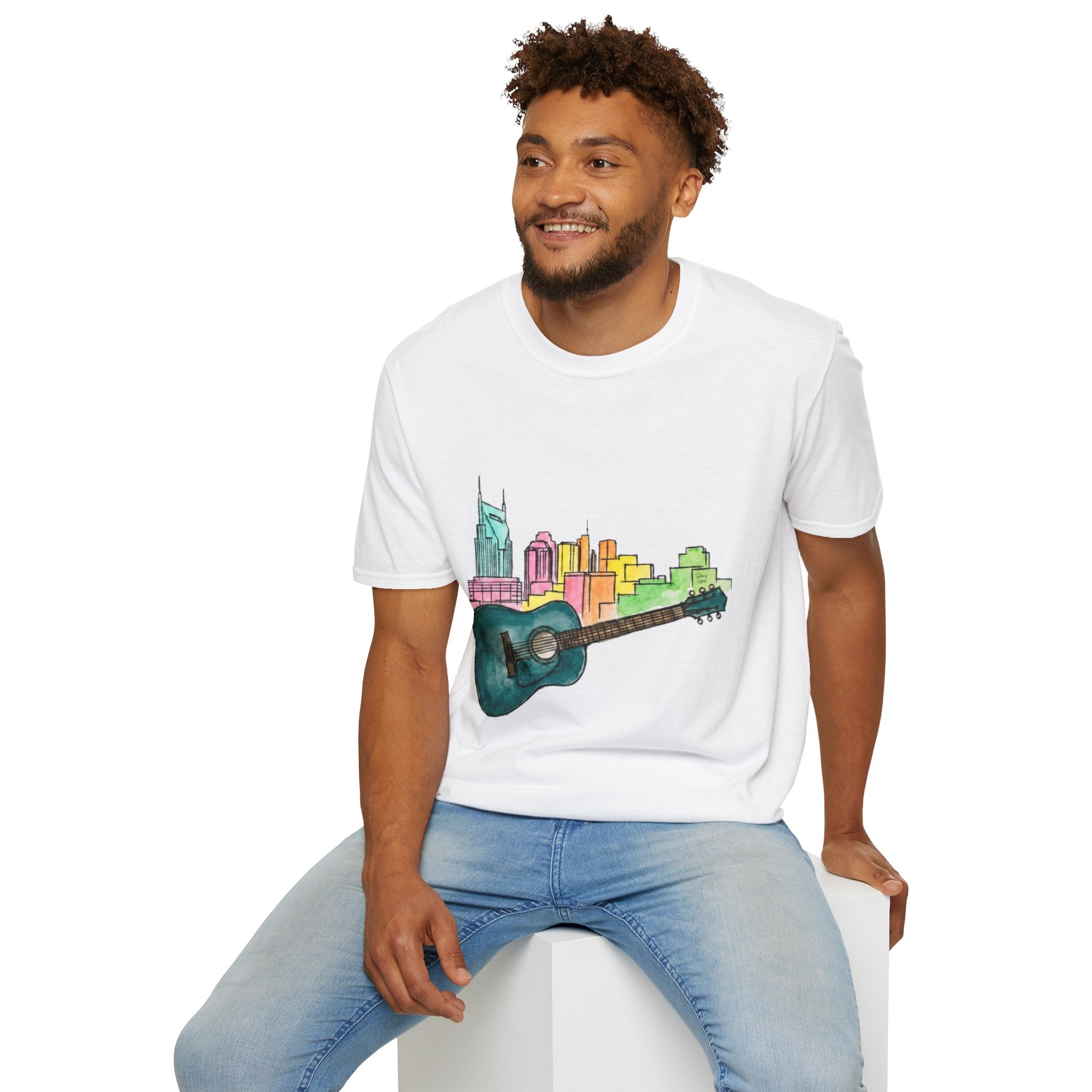Watercolor MusicCityscape UnisexTee