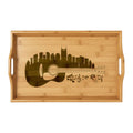 "Music City© " Guitar Skyline Bamboo Serving Tray