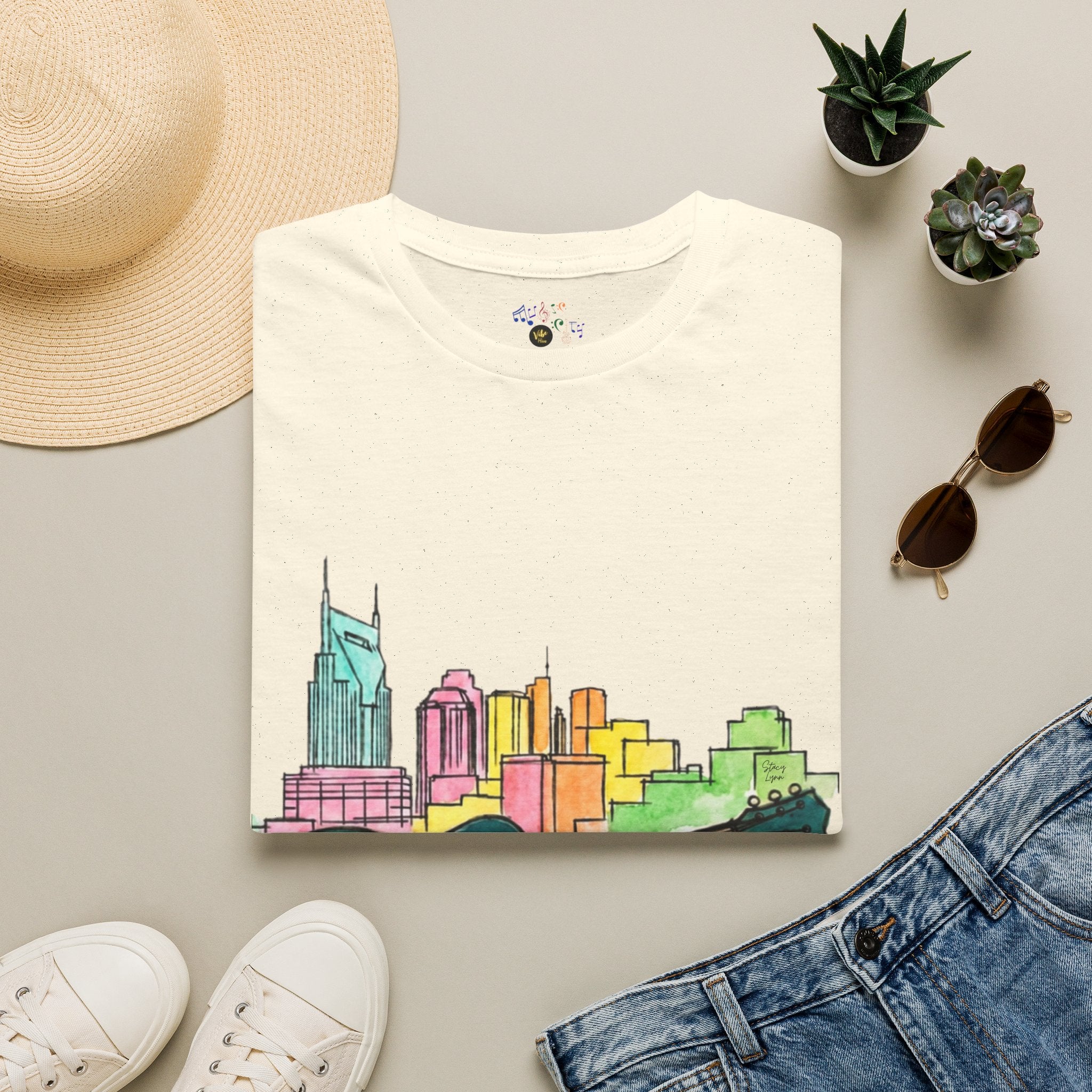 Watercolor MusicCityscape UnisexTee