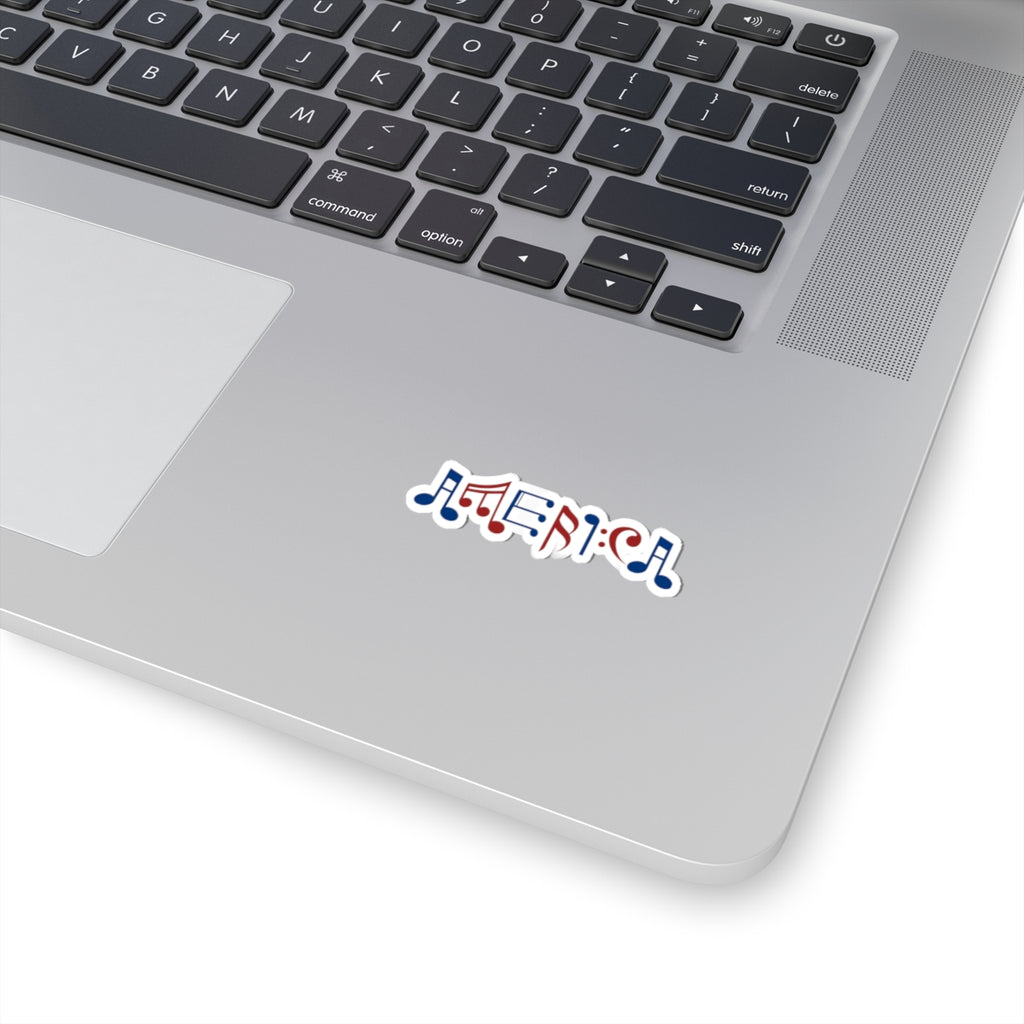 "America" Musical Notes Kiss-Cut Sticker