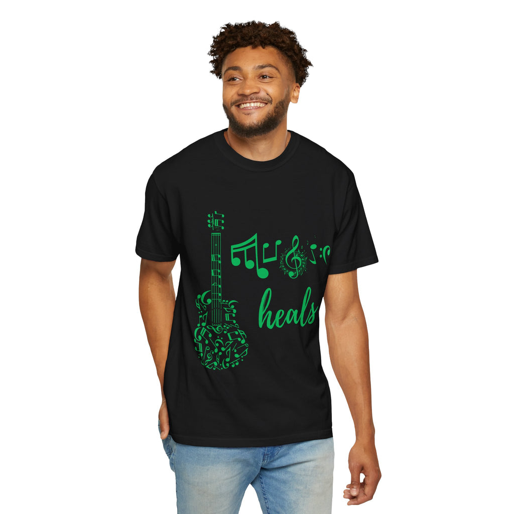 "Music Heals" Graphic Tee - Green